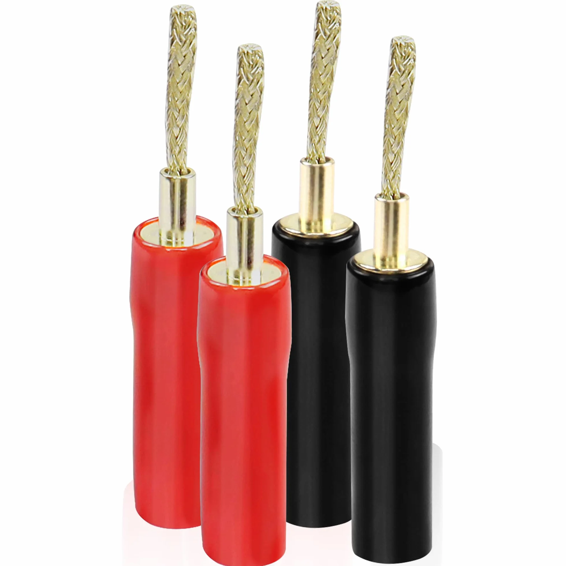 MEIRIYFA 2MM Banana Spine Connettore Placcato Oro Audio per Amplificatore Speaker Cavi (4 PCS)