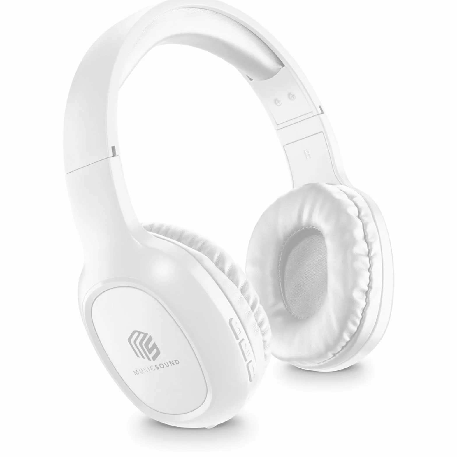 Cuffie on Ear Bluetooth con Archetto Estendibile - PlayTime 14h - Bianco