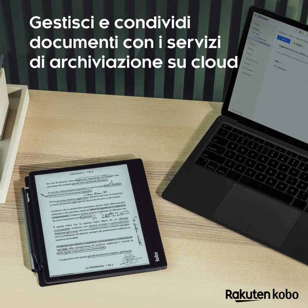 Kobo Elipsa 2E eReader 10,3" Touchscreen antiriflesso ComfortLight PRO Kobo Stylus 2 Wi-Fi Carta E Ink 32 GB