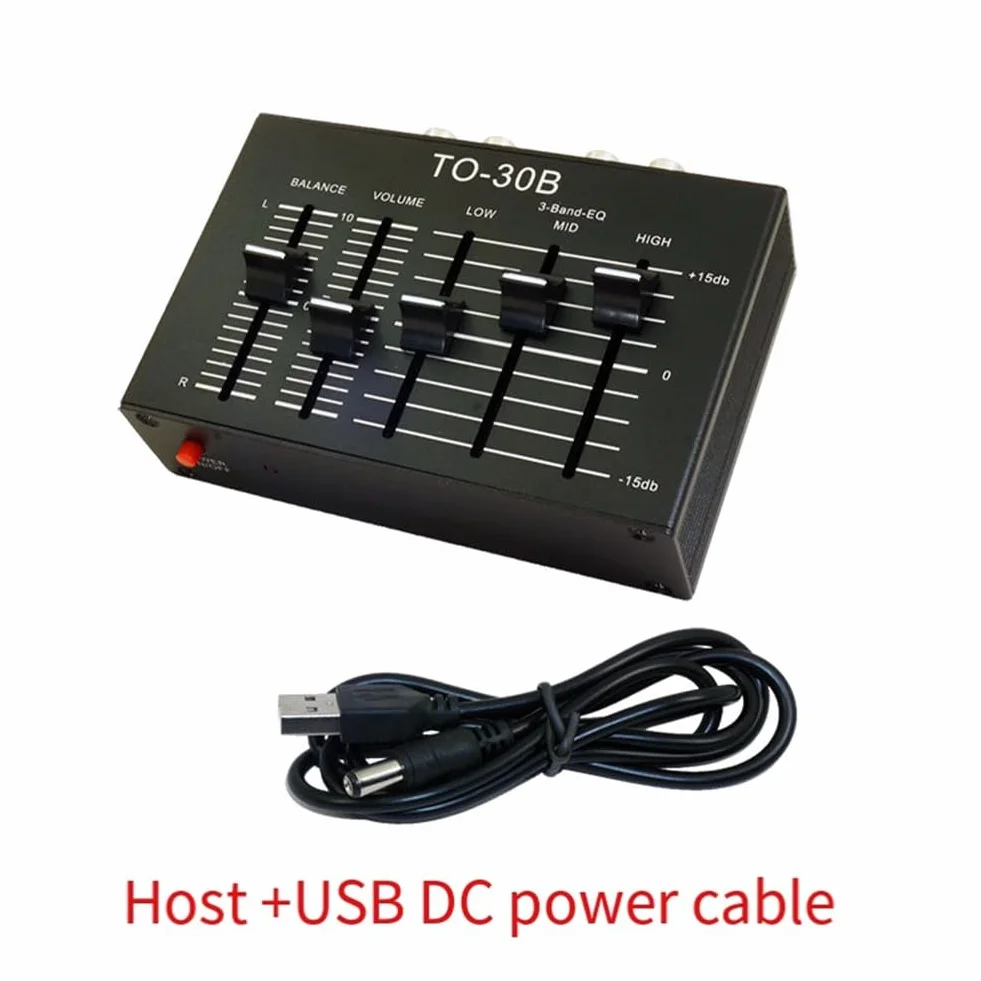 Preamplificatore Stereo Bilanciamento Audio DC5V To-30B, Controllo Volume Bande Alto Medio Basso