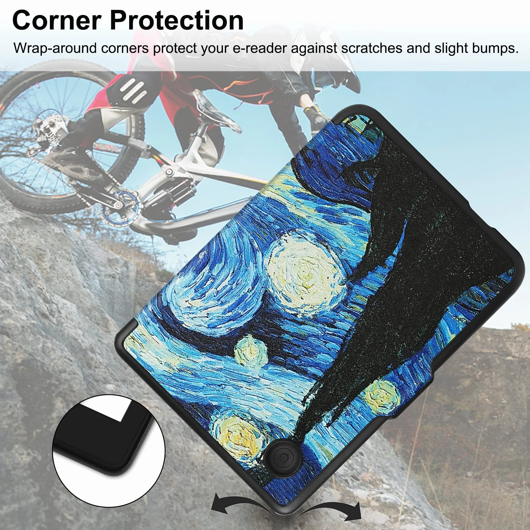 Custodia Premium PU Leggero per Kobo Clara Colour 6 Pollici, Auto Sleep/Wake