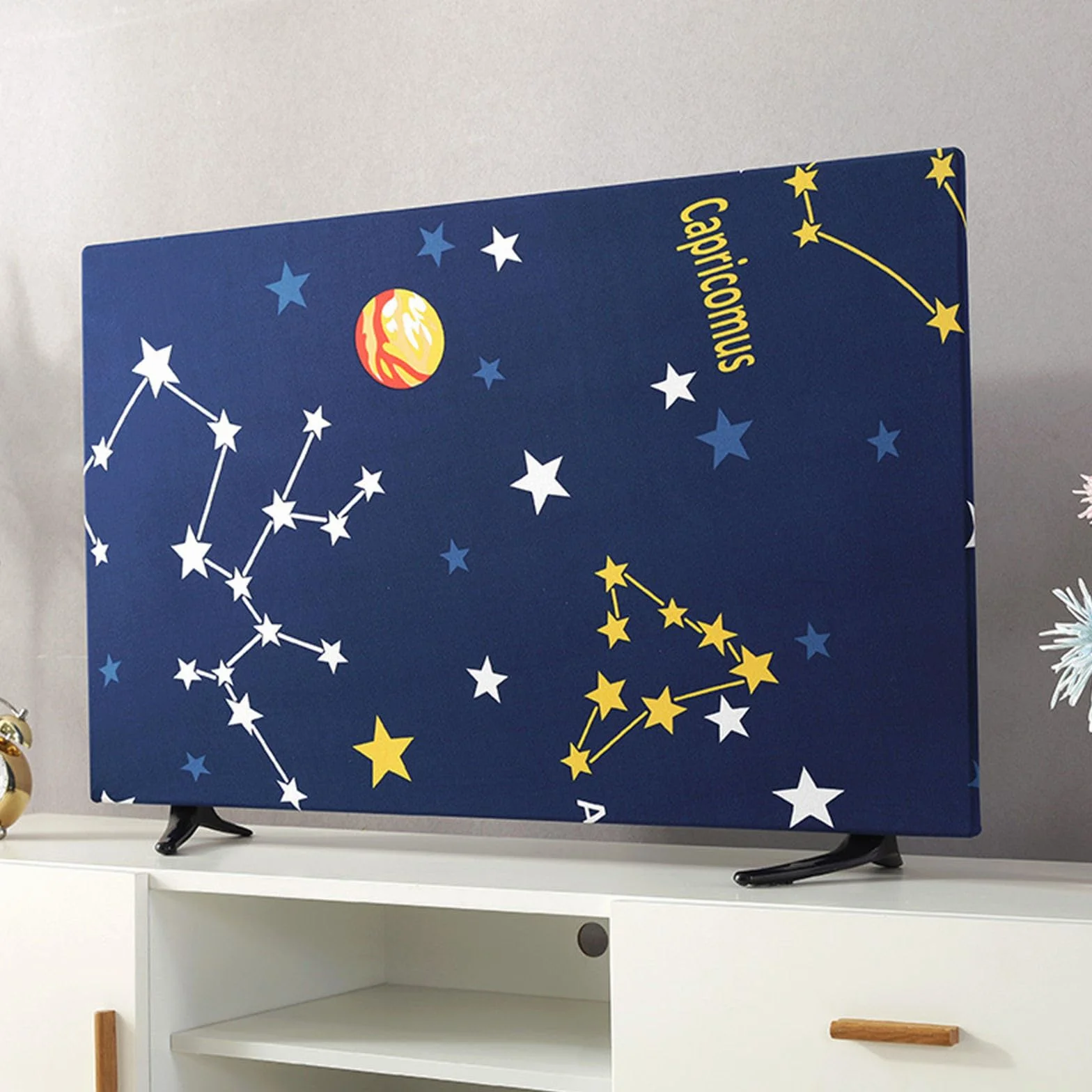 Hixingo Copertura TV Antipolvere, Copri Televisore Universale Elastica 32inch Costellazione