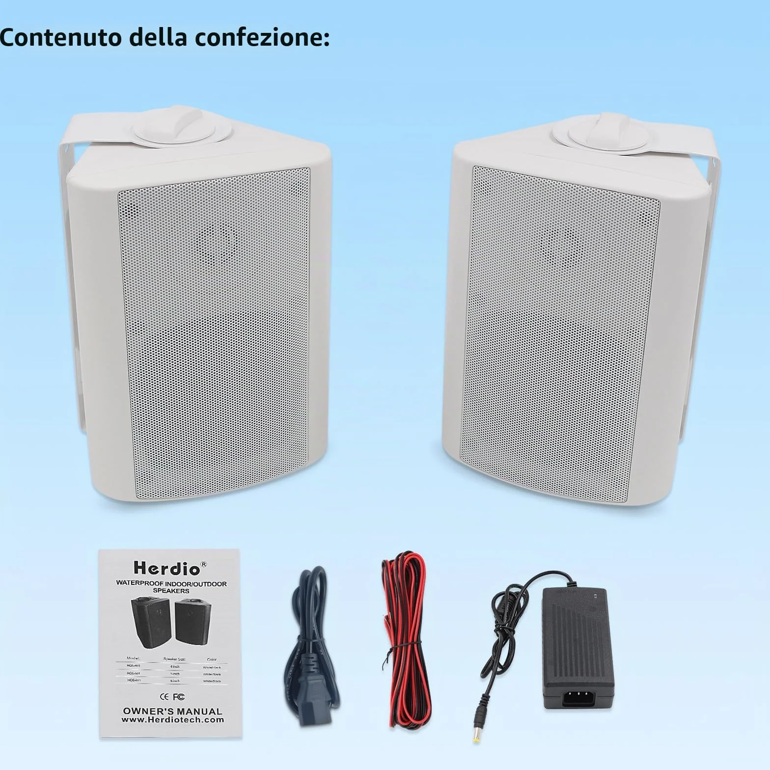 Herdio 5,25 pollici 300 Watt altoparlanti esterni Bluetooth