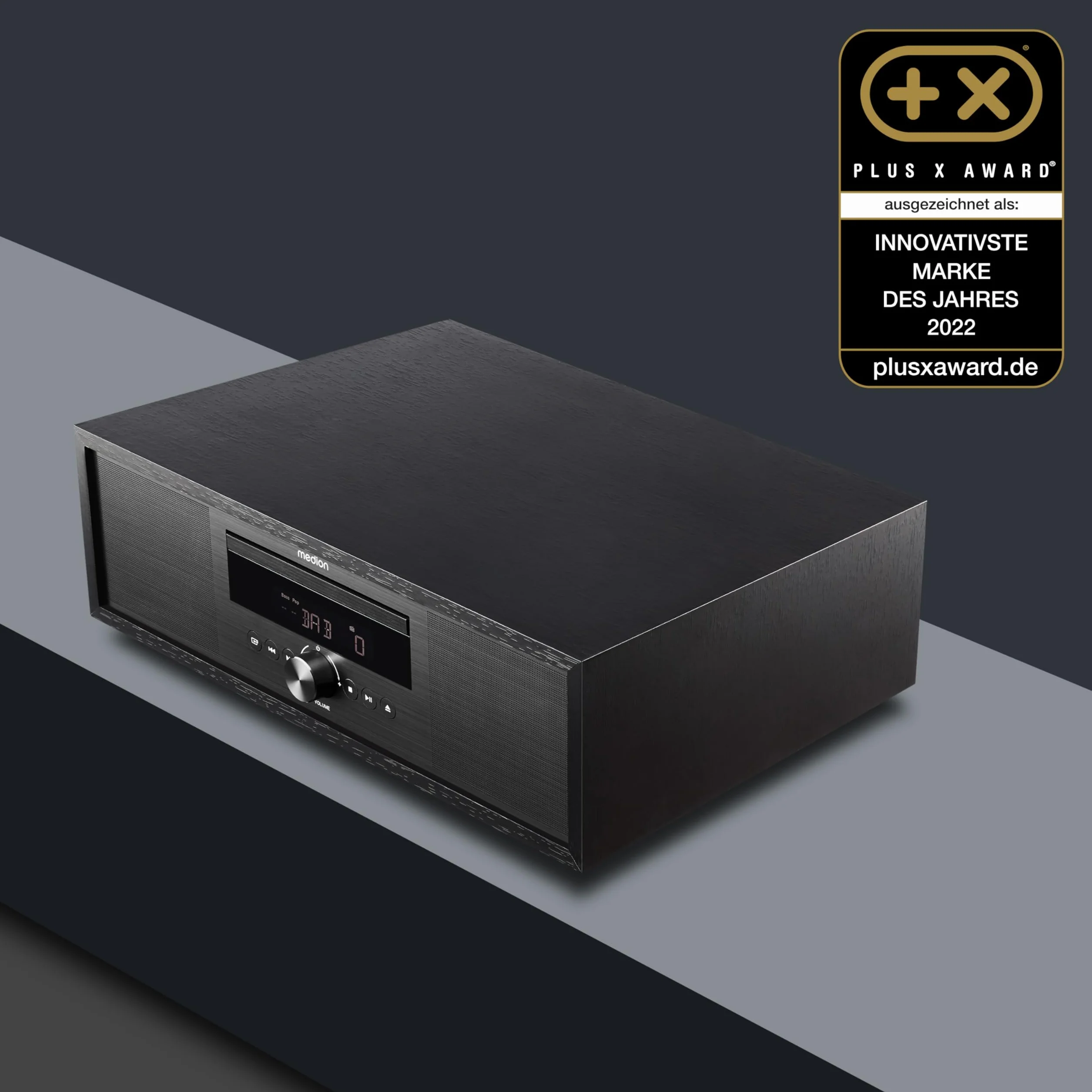 MEDION Impianto Stereo all-in-One P64145 DAB+ CD MP3 Radio FM PLL USB Antracite