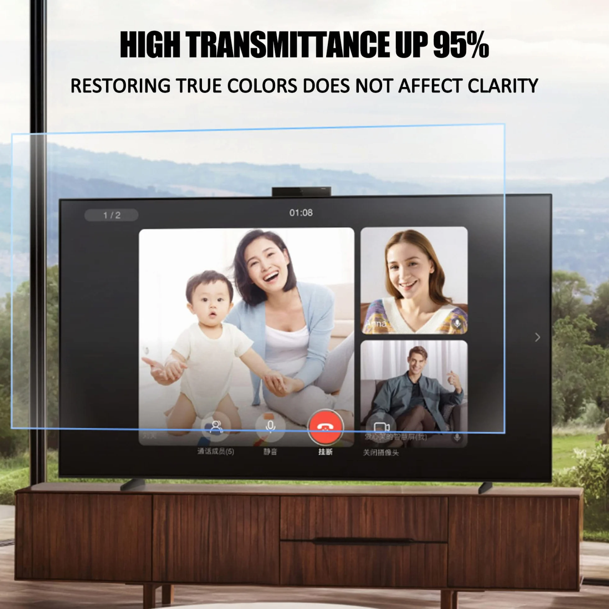 Pellicola Salvaschermo Per TV LCD Opaca 4H Antiriflesso Anti Luce Blu 48 Pollici