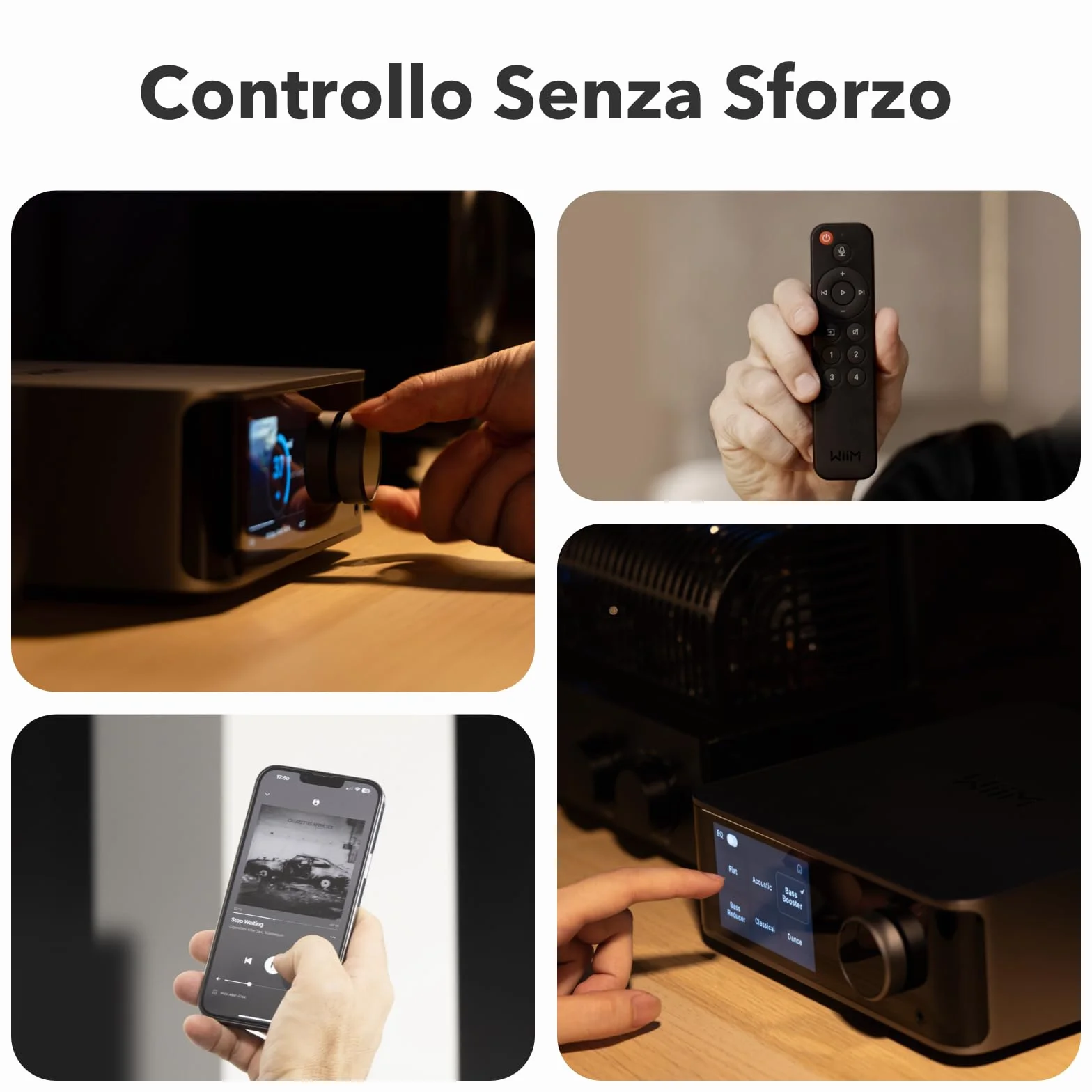 WiiM Ultra Music Streamer Preamplificatore Digitale Touchscreen 3,5" Google Cast Alexa Streaming Spotify Amazon Music Tidal HDMI ARC Ingresso Phono Uscita Cuffie Grigio