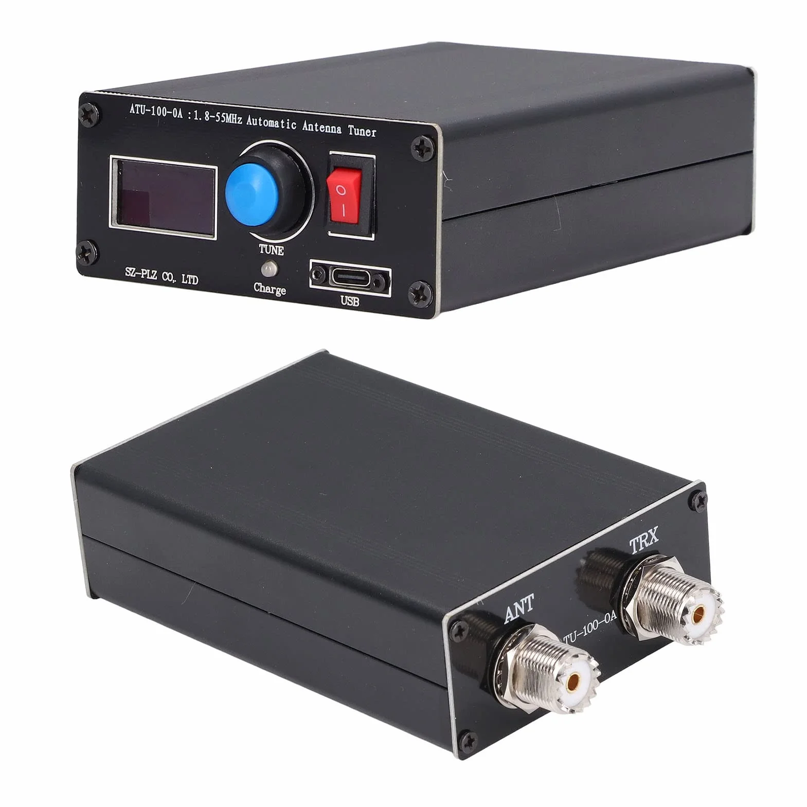 Yunseity ATU-100 Sintonizzatore d'antenna automatico 1,8-55 MHz 100 W OLED 0,96" USB