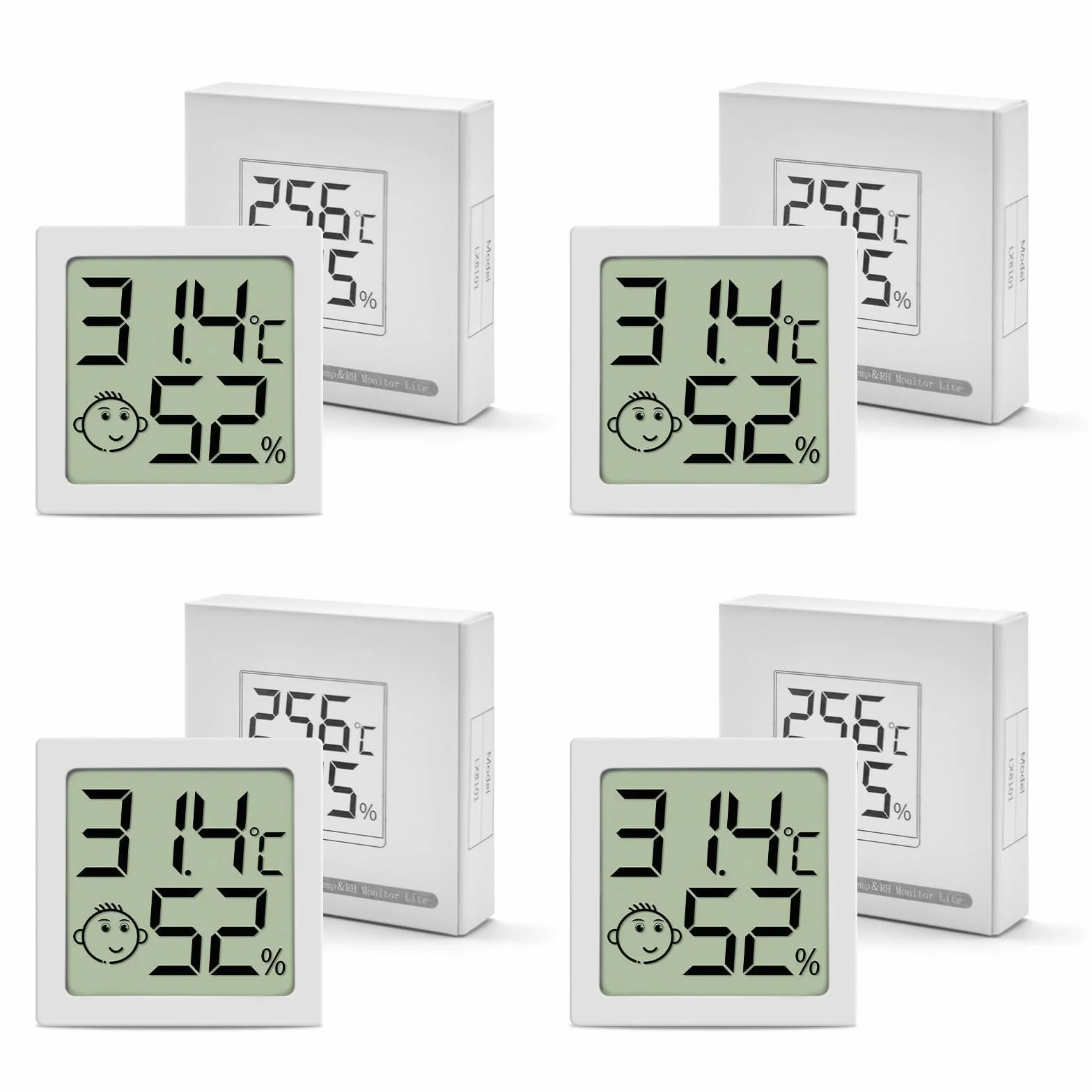Igrometro Digitale per Interni, Mini Termometro Ambiente con Monitor Temperatura e Umidità, Indicatore Comfort, per Casa, Ufficio, Camera da Letto e Cucina