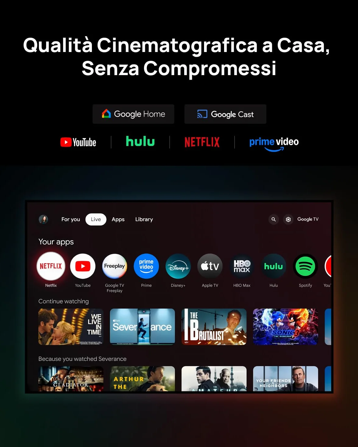 XGIMI HORIZON 20 Pro Proiettore Laser Triplo RGB 4K 4100 Lumen ISO Google TV Netflix Ufficiale Zoom Ottico Lens Shift IMAX Enhanced Dolby Vision Contrasto 20000:1 Schermo 300"