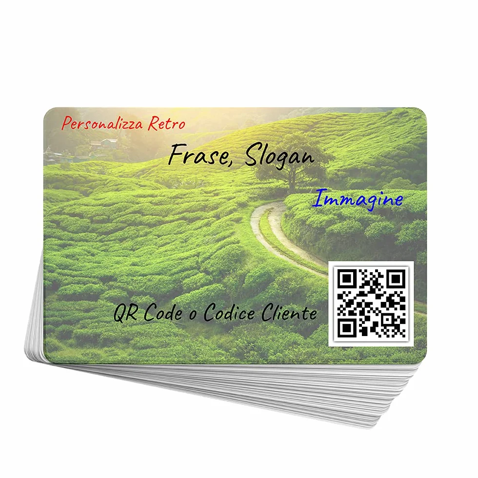 Card in PVC Personalizzate Fronte e Retro con Logo e Testo (100)
