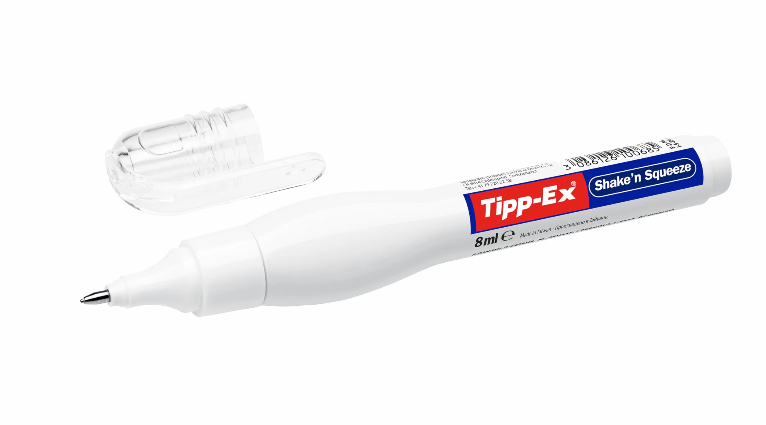 Bic Tipp-Ex Shake 'N Squeeze Correttore Bianchetto Penna Liquido 3 Unità 8ml Beige