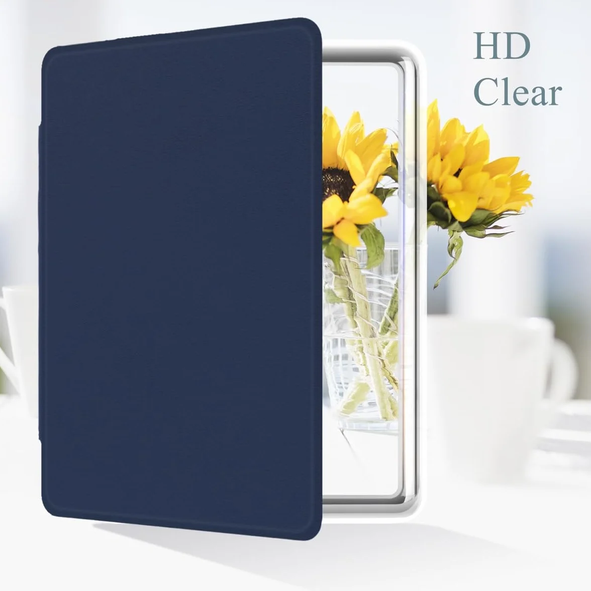 Custodia Premium Pu Leather & Clear Acrylic per Amazon Kindle Paperwhite 10a Gen 2018 PQ94WIF