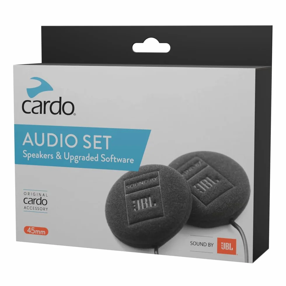 Cardo Audio Set 45 mm per motociclette compatibile con comunicator da casco nero Single Pack