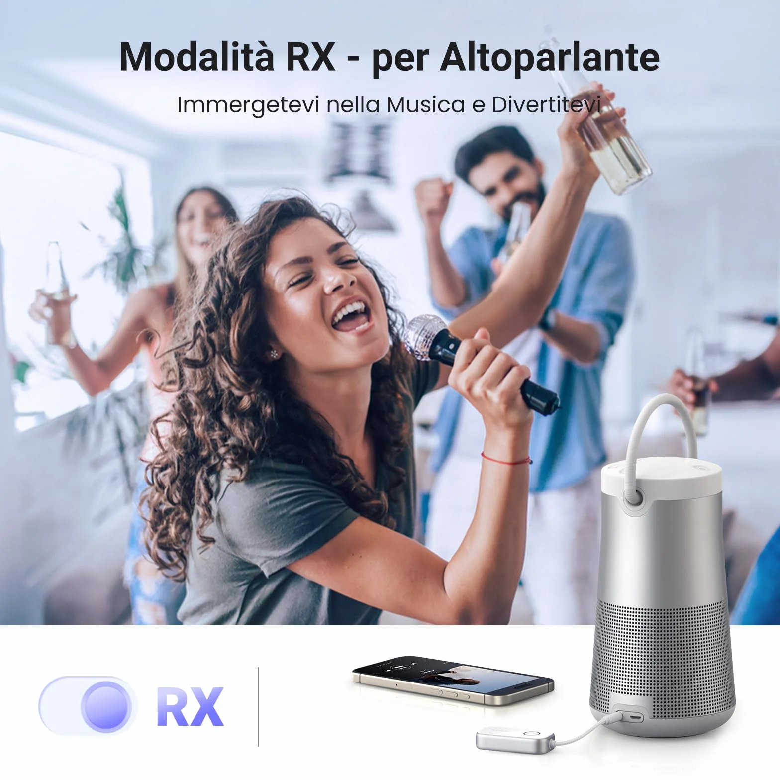 UGREEN Trasmettitore Ricevitore Bluetooth 6.0 Adattatore 2 in 1 Audio Jack 3.5 mm per Aereo TV PC