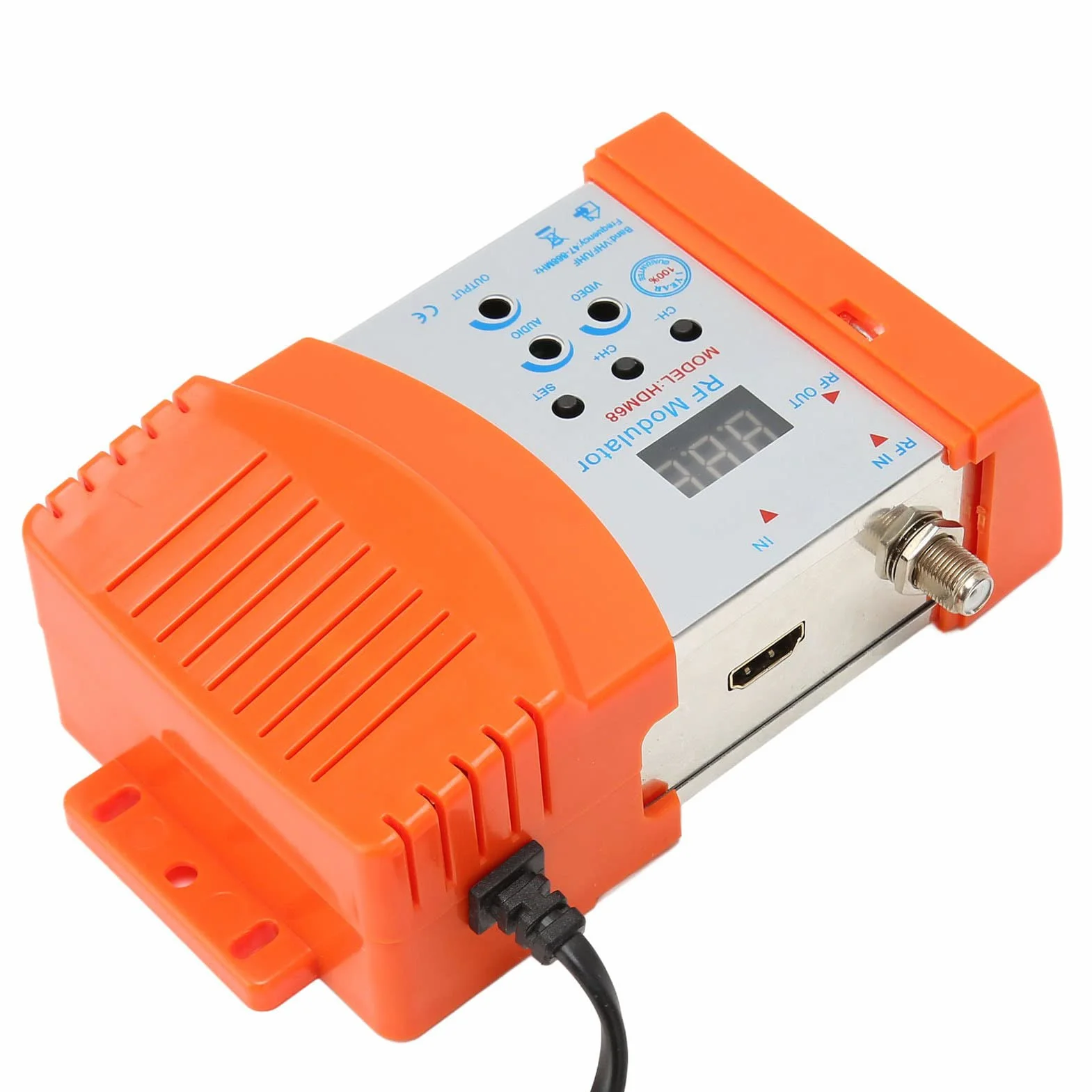 Modulatore RF Digitale HDM68 Convertitore AV a RF PAL NTSC VHF UHF HD per Ricevitore Satellitare Videocamera