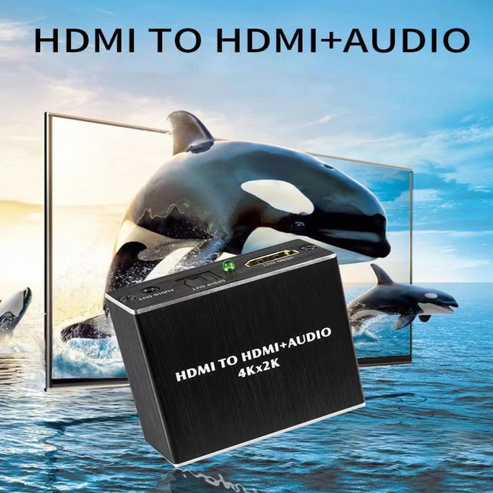 HDMI Audio Extractor Converter 4Kx2K Optical Toslink SPDIF 3.5mm Jack Splitter dla PS5