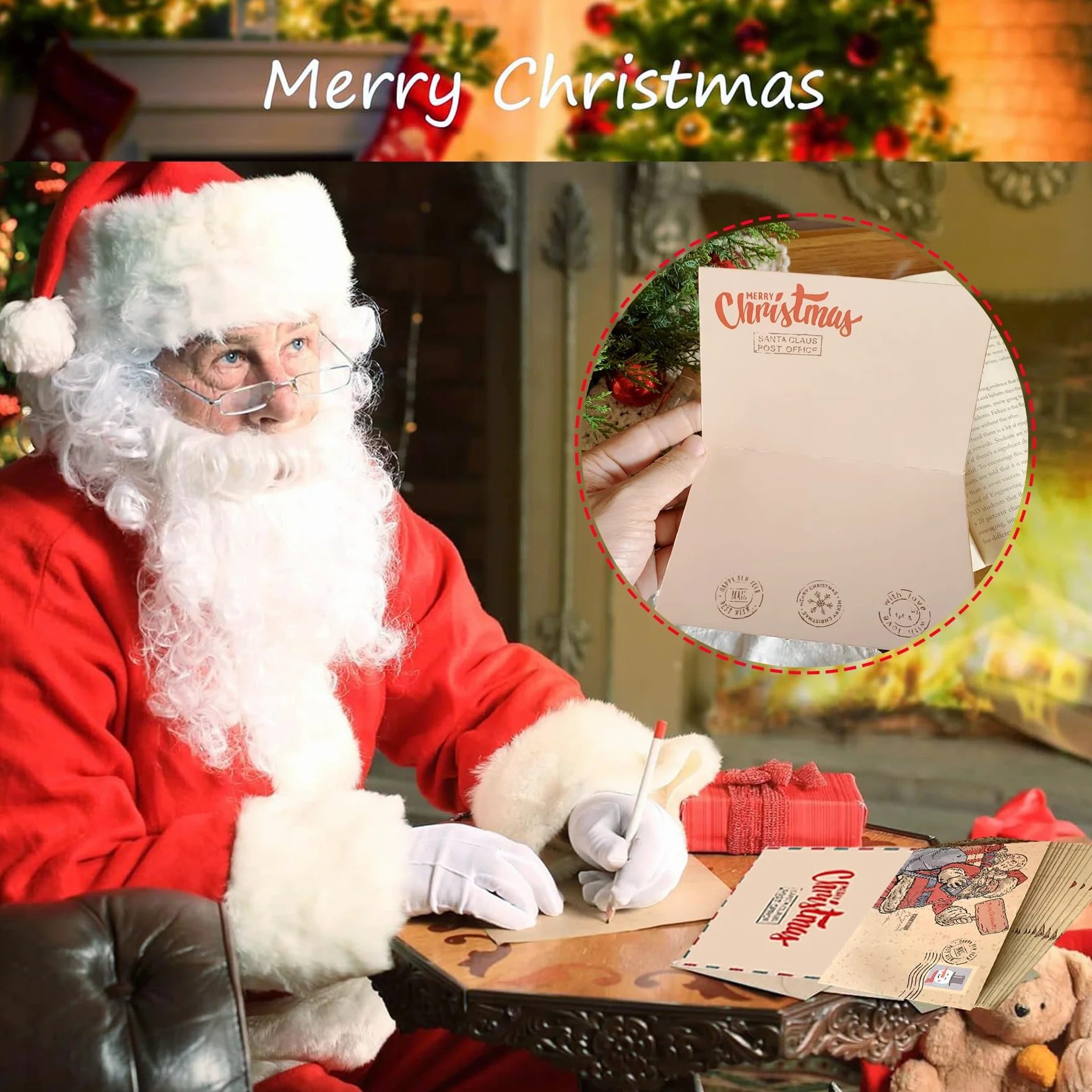 Biglietti Auguri Natale con Buste CLHXWU12 A6 Vintage