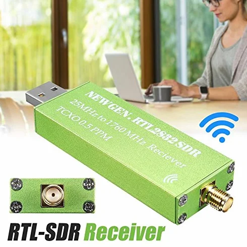 Adattatore USB RTL-SDR RTL2832U R820T2 1Ppm Ricevitore Sintonizzatore TV TCXO