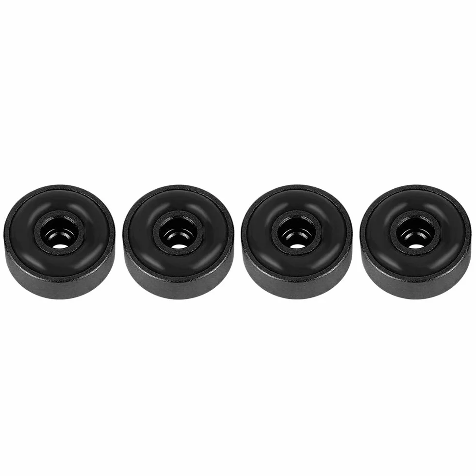 Piedini di Isolamento Giradischi in Lega di Alluminio 4 Pezzi 20x8 mm Nero