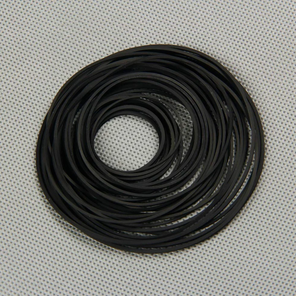 Cinghie quadrate in gomma assortite universali 26-120 mm per riparazione registratori macchine video DVD