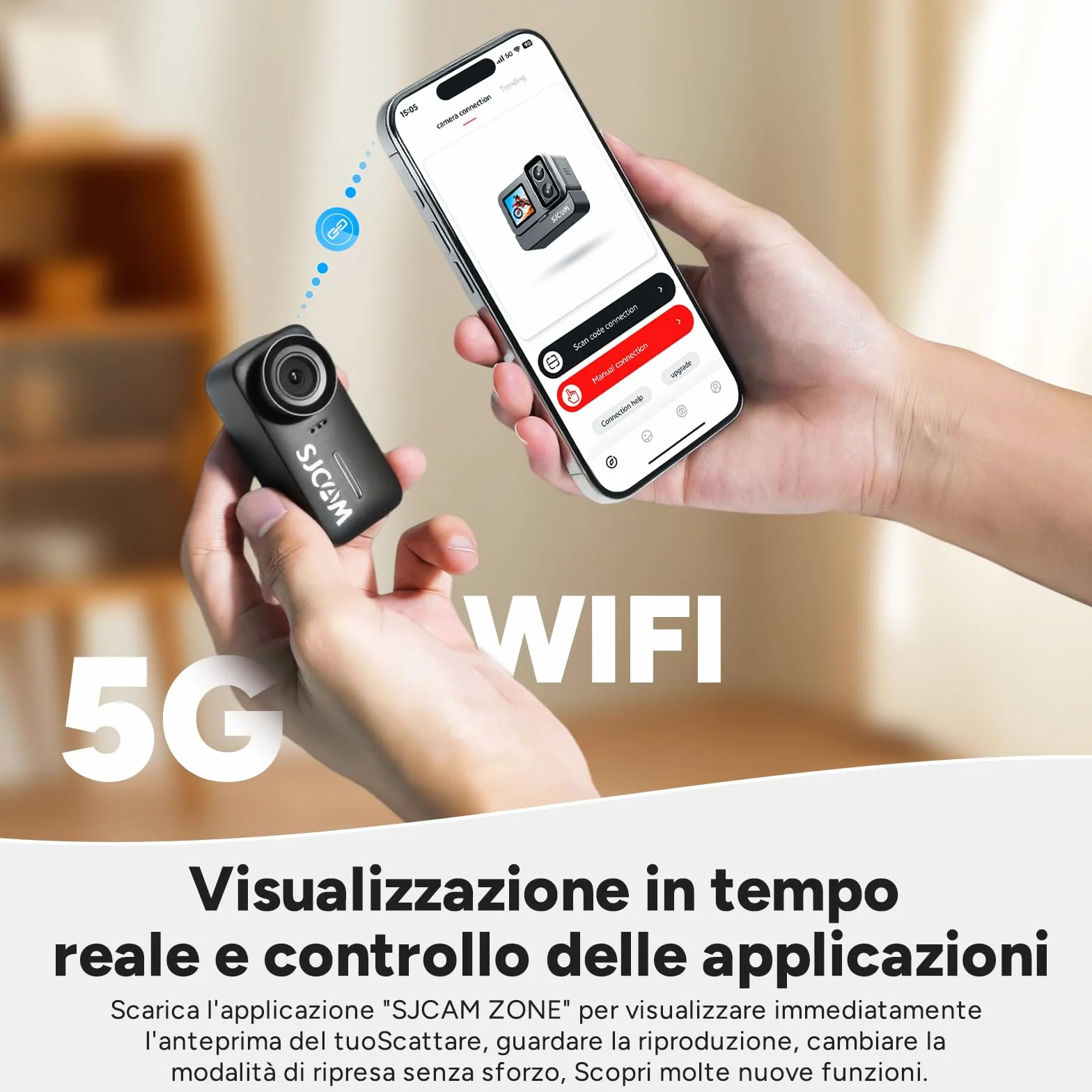 SJCAM C110Plus Magnetic Combo 4K Pocket Action Cam FOV 170° Nero