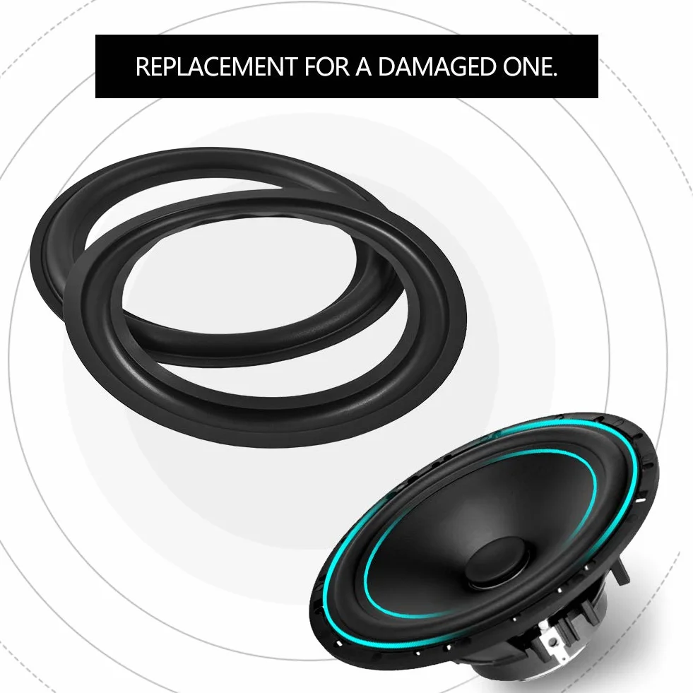 Akozon Altoparlanti Bordo in Gomma 8 Pollici Woofer Sospensione Riparazione 2 pz