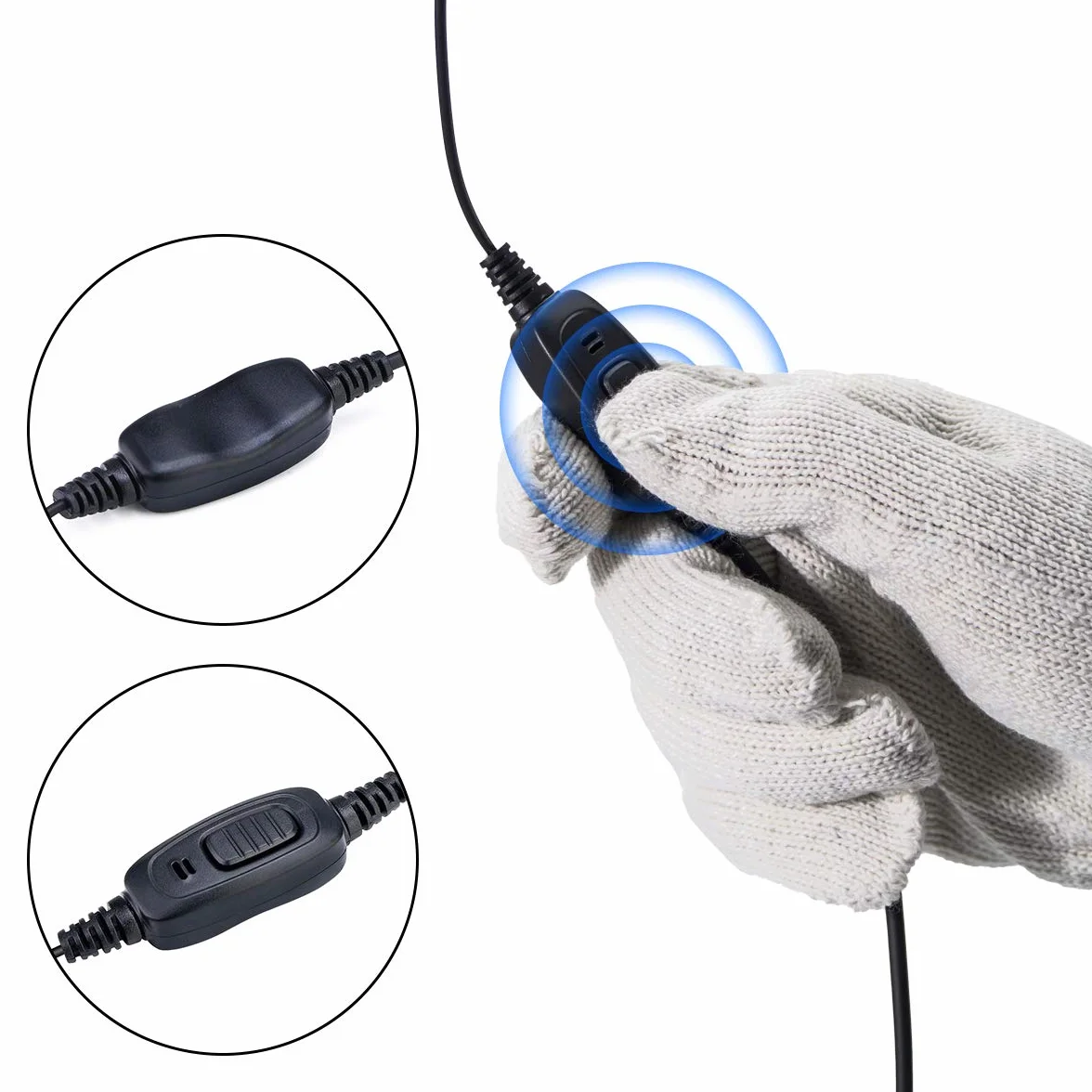 Retevis EEK009 Walkie Talkie Auricolare di Sorveglianza con Bobina Tubo Acustico Nascosto 2 pin Compatibile eSYNiC RT24 RT27 RT668 RT619 10 Pezzi