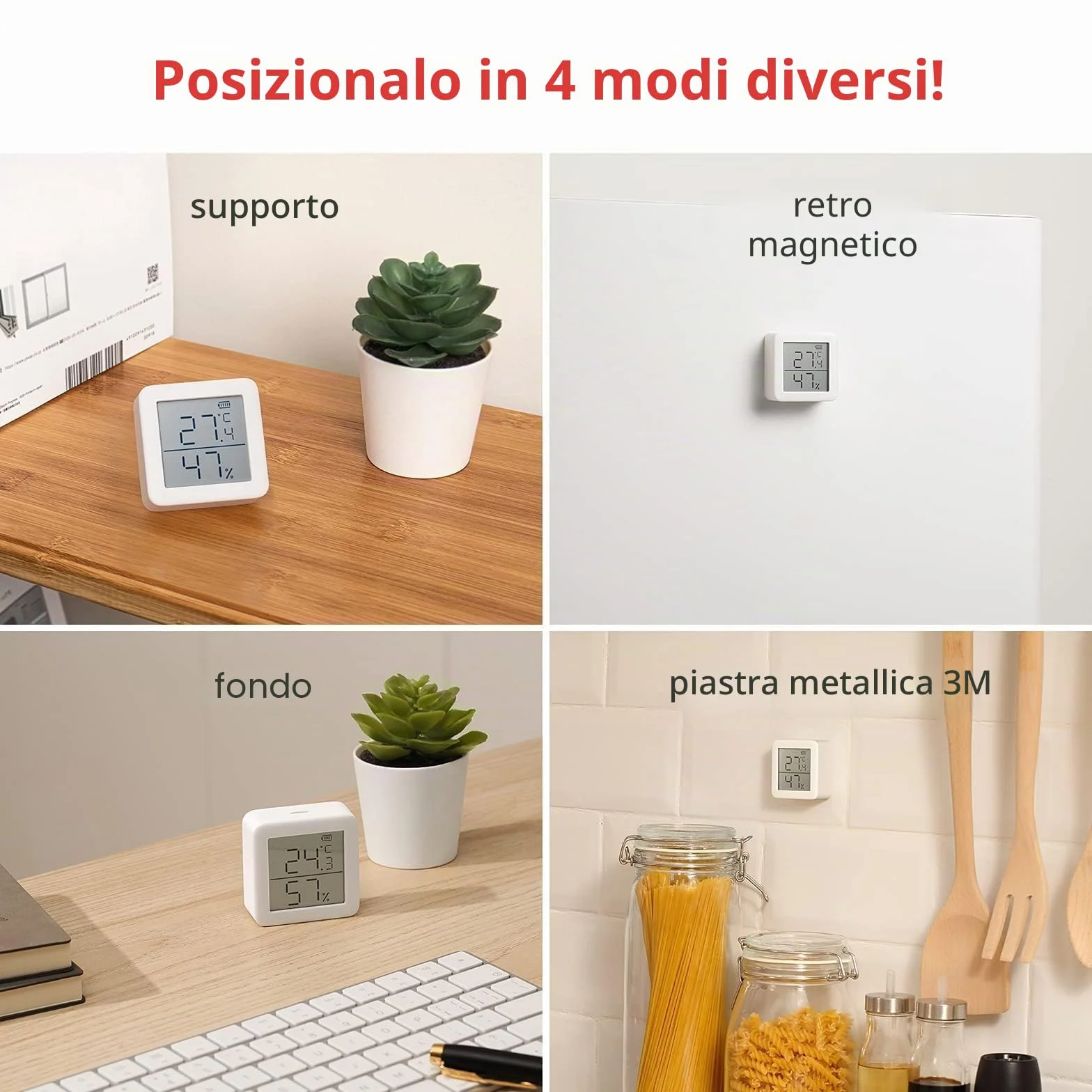 SwitchBot Termometro Igrometro Bluetooth Sensore Temperatura Umidità Interno Casa con Rugiada VPD