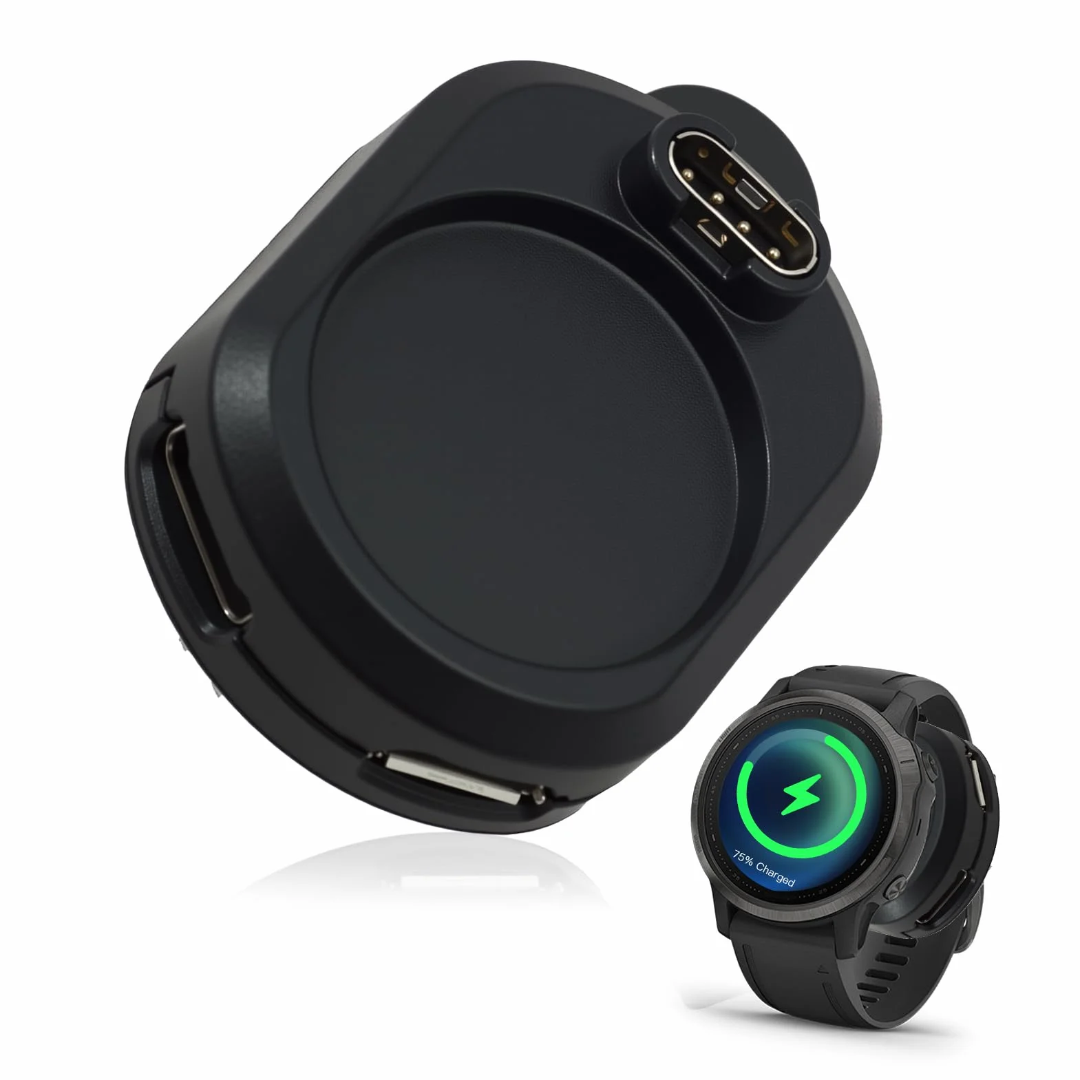 Caricatore USB C per Garmin Fenix 8/7/7S/7X/6/5 Forerunner 970/965/945 Venu 3/Sq Quatix 7 Epix Pro Gen 2, Nero
