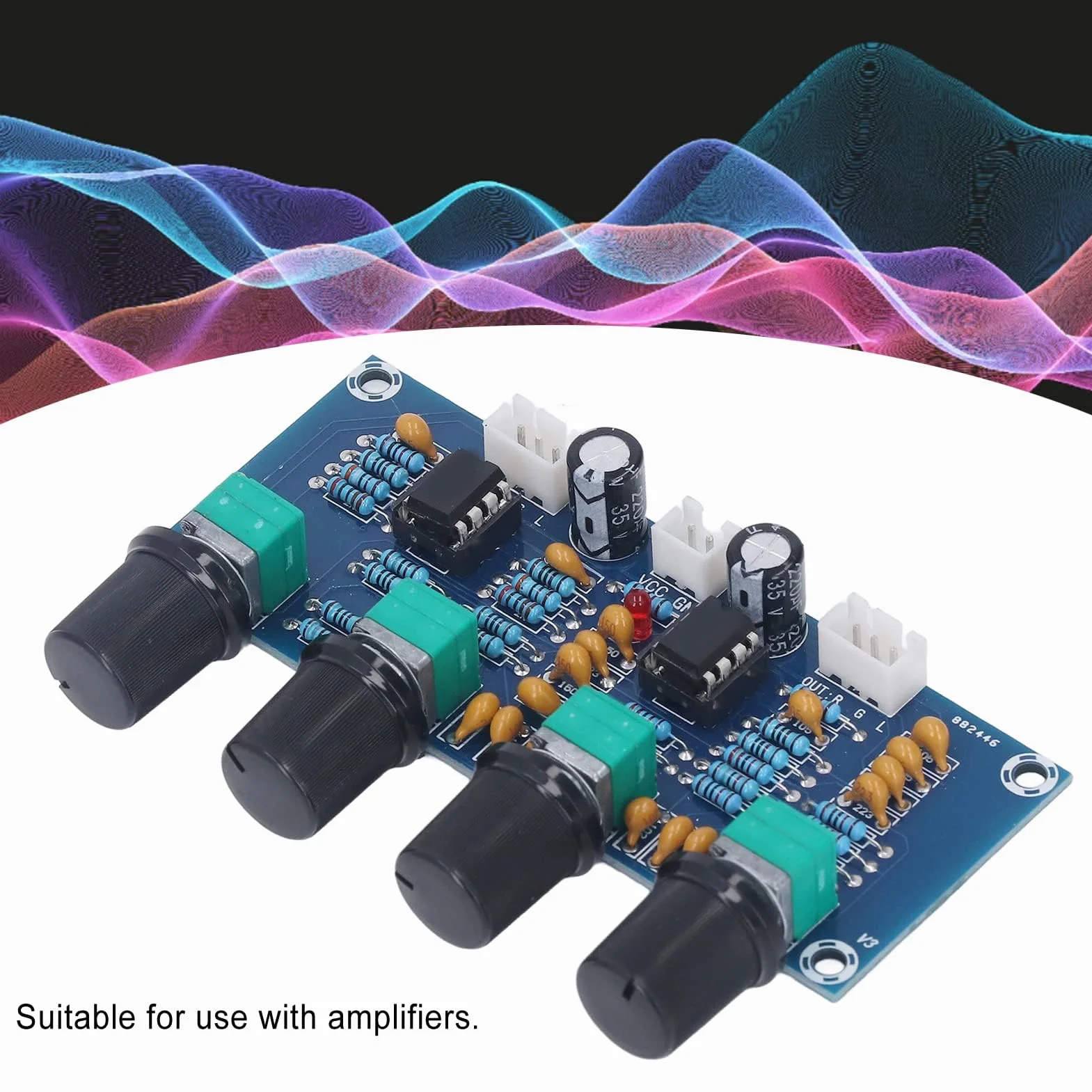 Modulo Preamplificatore DC 12V-24V a Doppio Canale Scheda Tono Amplificatore Digitale Audio