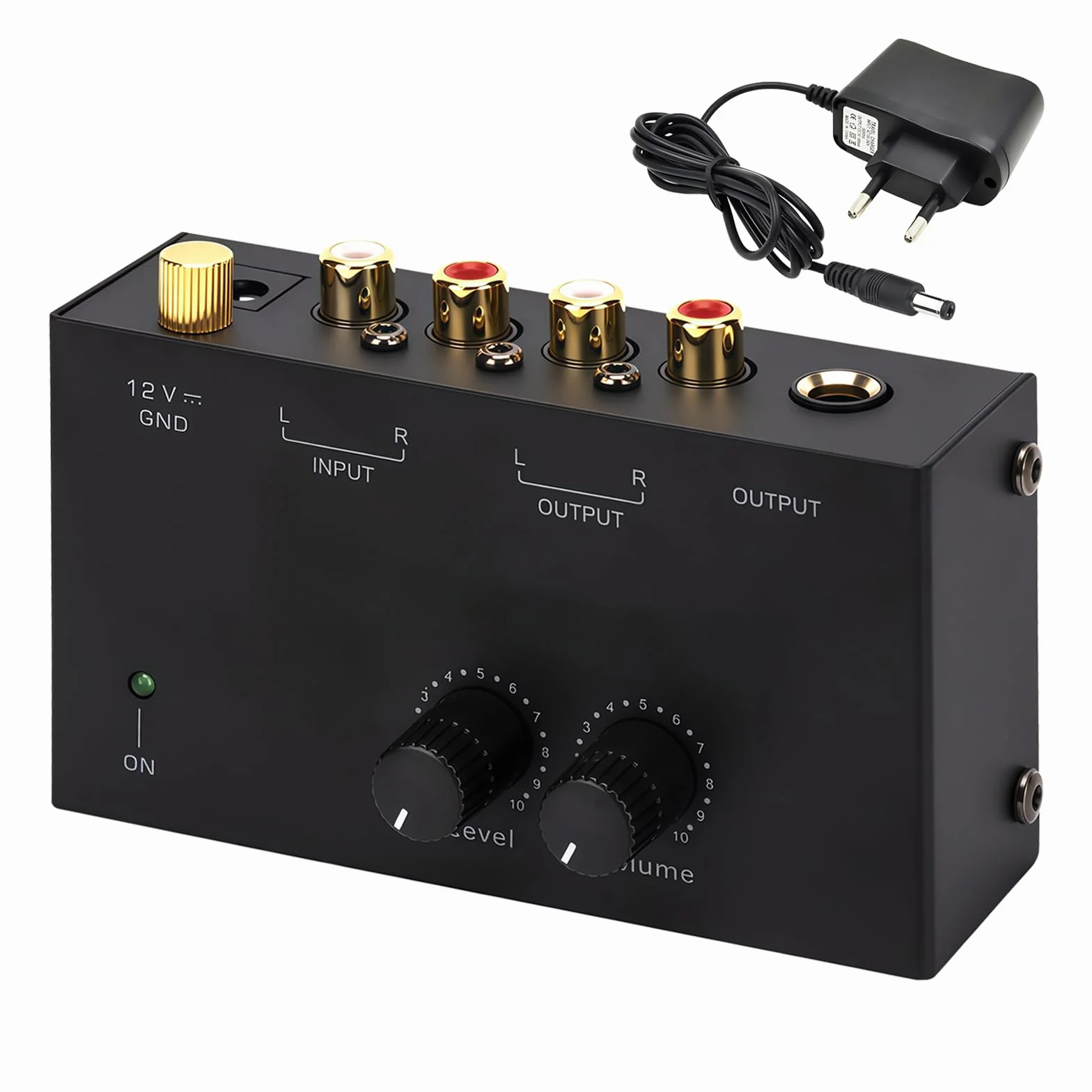 Giradischi Phono Preamp MM Ingresso Uscita RCA Amplificatore Stereo con Livello Preamplificatore DC