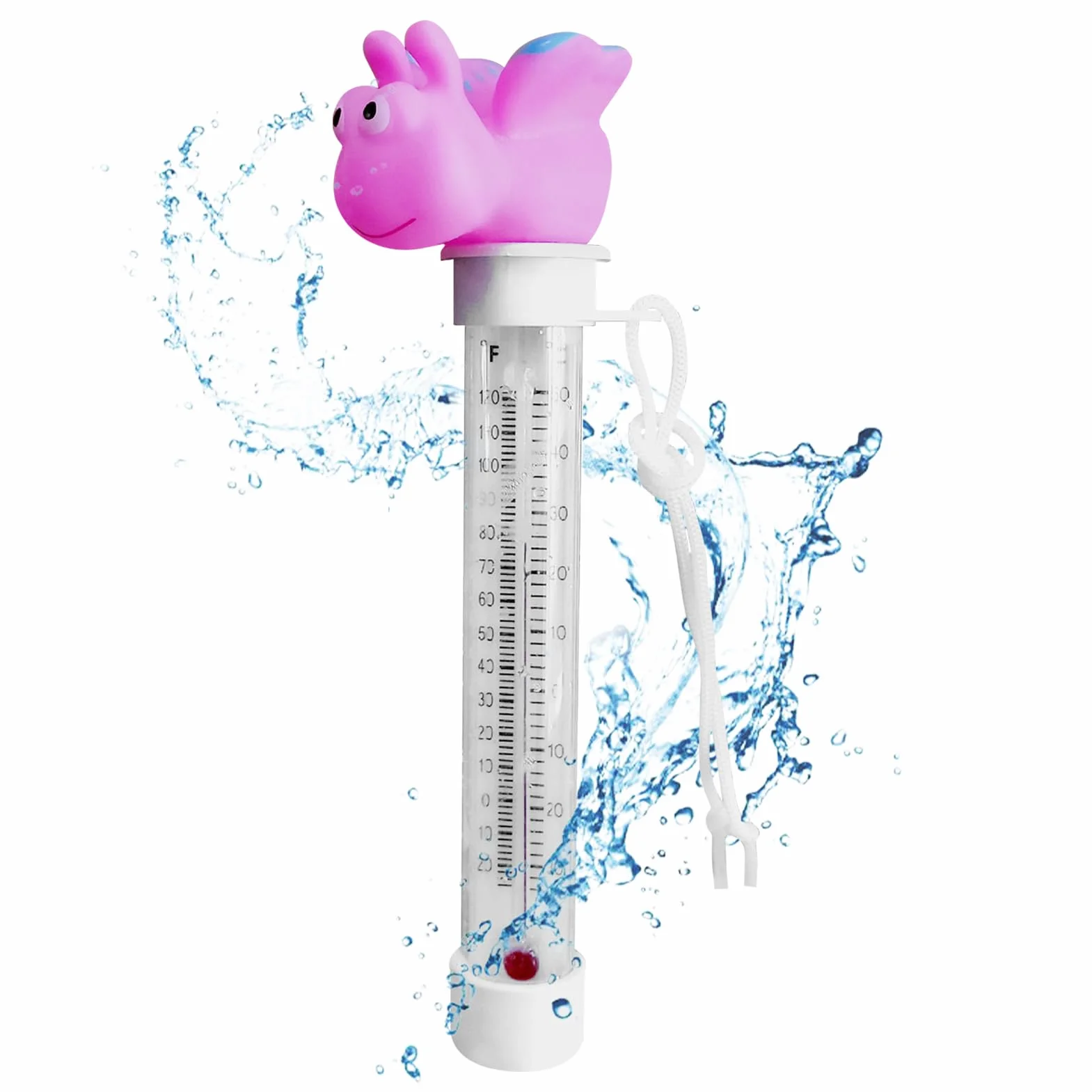 Misuratore per vasca idromassaggio - Cartoni animati Misuratore di temperatura galleggiante per vasca da bagno - Sensore di temperatura impermeabile per acquario Vasca da bagno Lago Spa da interno