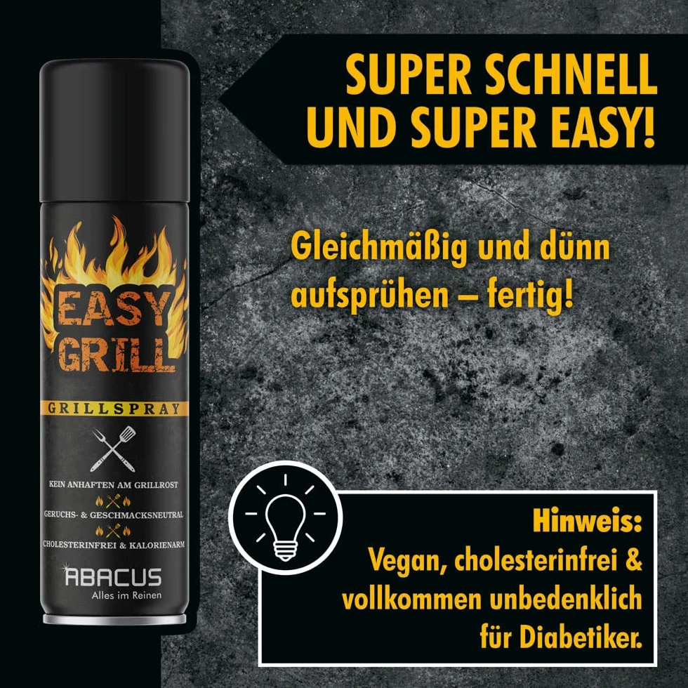 ABACUS® Spray separatore grill, spray antiaderente, spray antiaderente, separatore per barbecue, spray antiaderente, spray per barbecue, spray antiaderente, spray per barbecue, spray separatore per