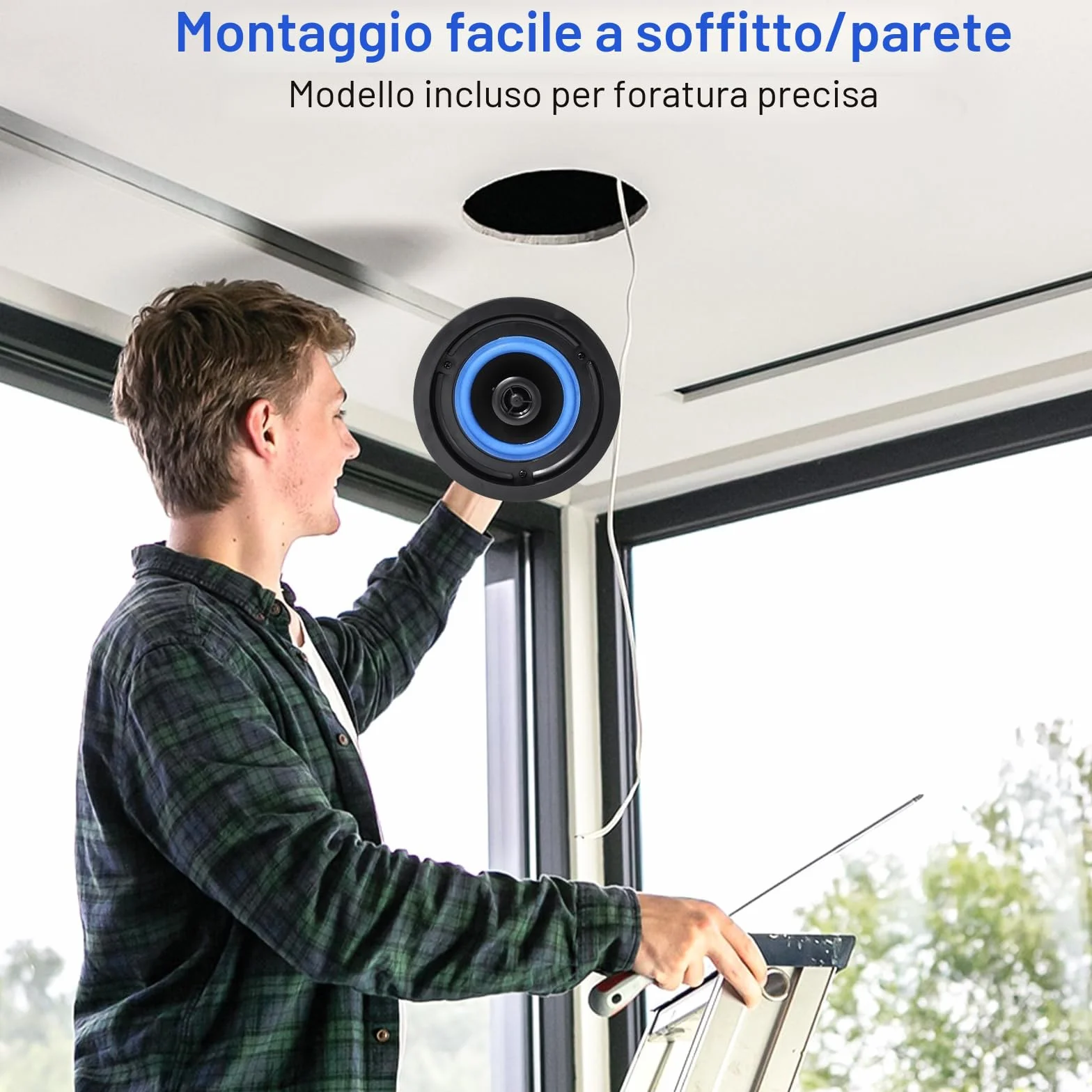 STUDIOFINIX zestaw głośników sufitowych Bluetooth 2-drożny 10 cm 320 W