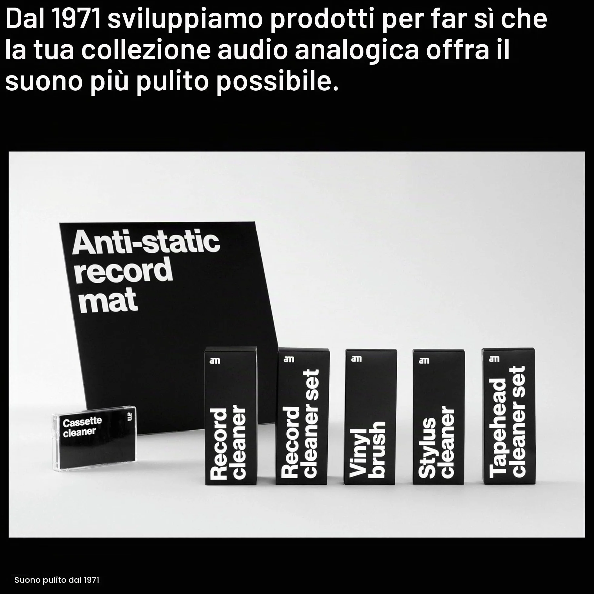 Pulitore Antistatico per Puntina Giradischi Stylus Cleaner Spazzola Testina Nero