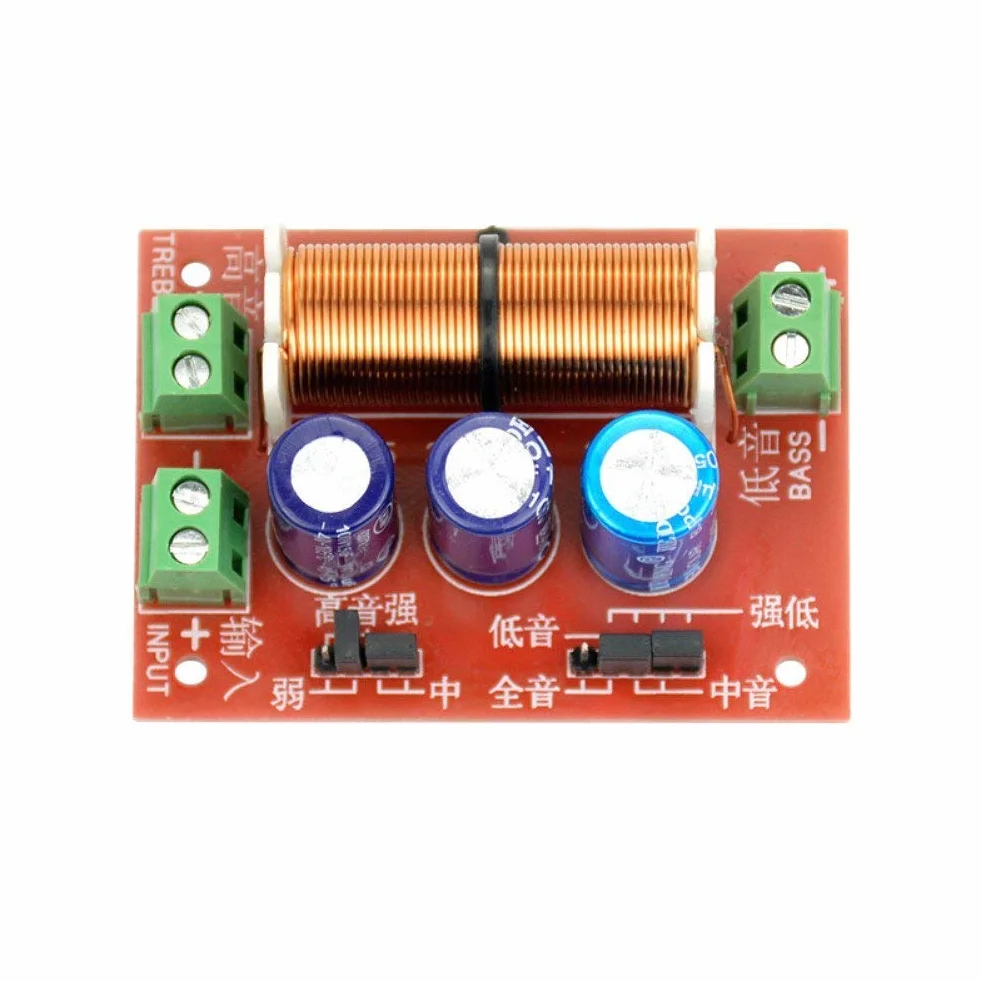 DollaTek 400W 2-Channel Multi-Speaker Adjustable Treble/Bass Crossover Audio Filter
