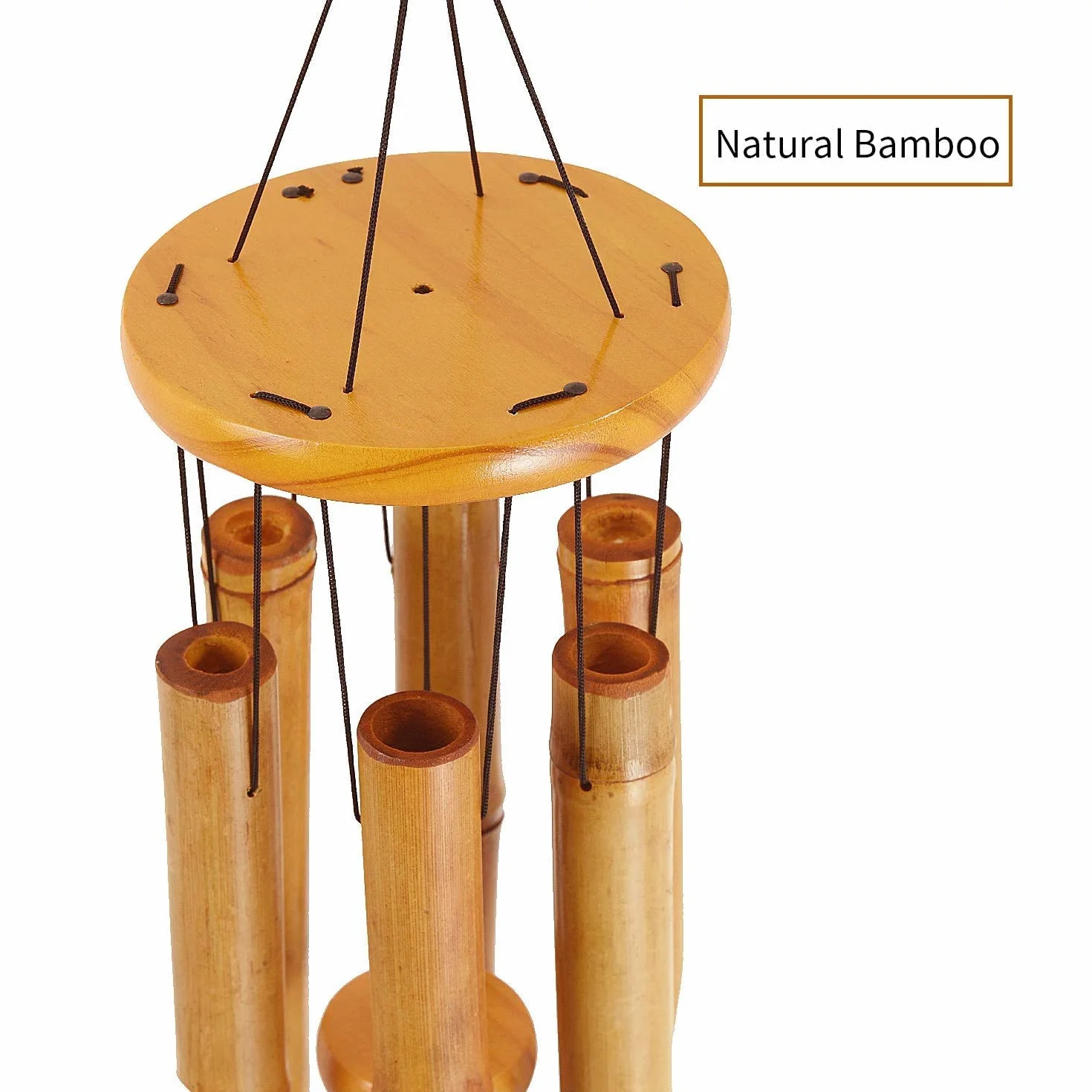 Carillon a vento in bambù commemorativo in legno, grande per interni ed esterni, 81,3 cm, per giardino, cortile, patio e decorazioni per la casa
