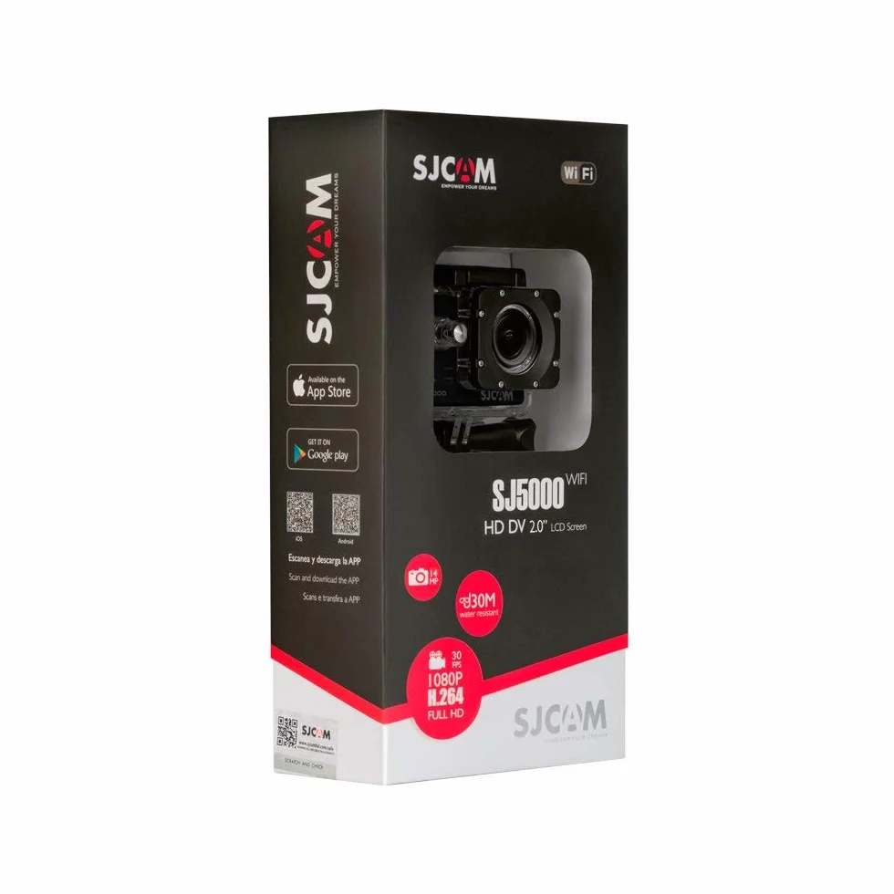 SJCAM SJ5000 Videocamera sportiva WiFi LCD 2.0in 1080p 30fps impermeabile 30m nero ricondizionato