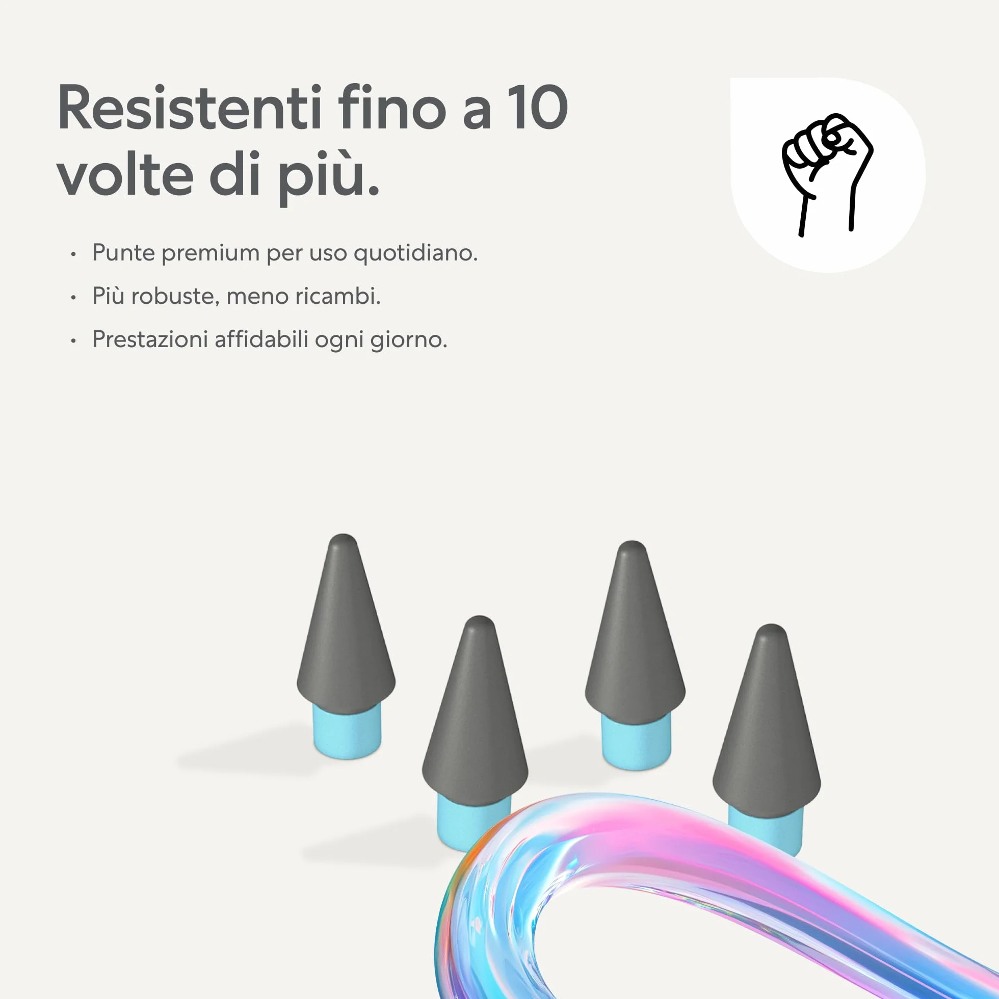 Paperlike® Pencil Tips (4X) per Apple Pencil 1ª & 2ª Gen, USB-C & PRO, 10x più durevoli