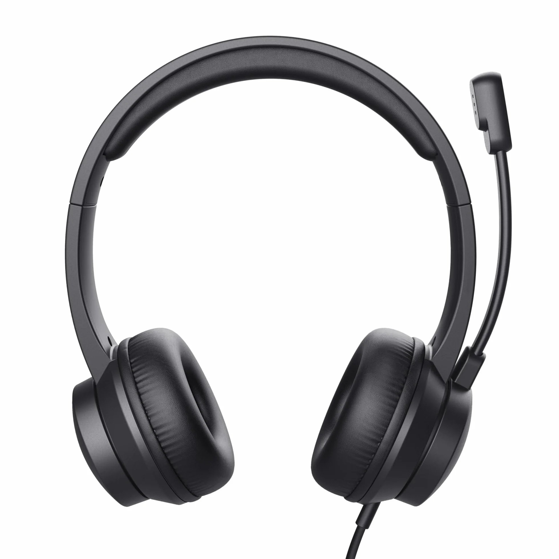 Trust USB Cuffie con Microfono Leggere On-Ear, Auricolari con Filo 1,80 m, Archetto Regolabile, Headphones Cablato per PC Laptop Nero