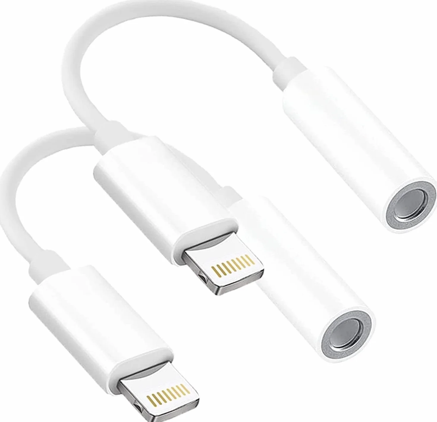 Adattatori per cuffie 3,5 mm jack audio compatibili iPhone 14 13 12 11 Pro XR XS Max X 8 7 6s Plus confezione da 2