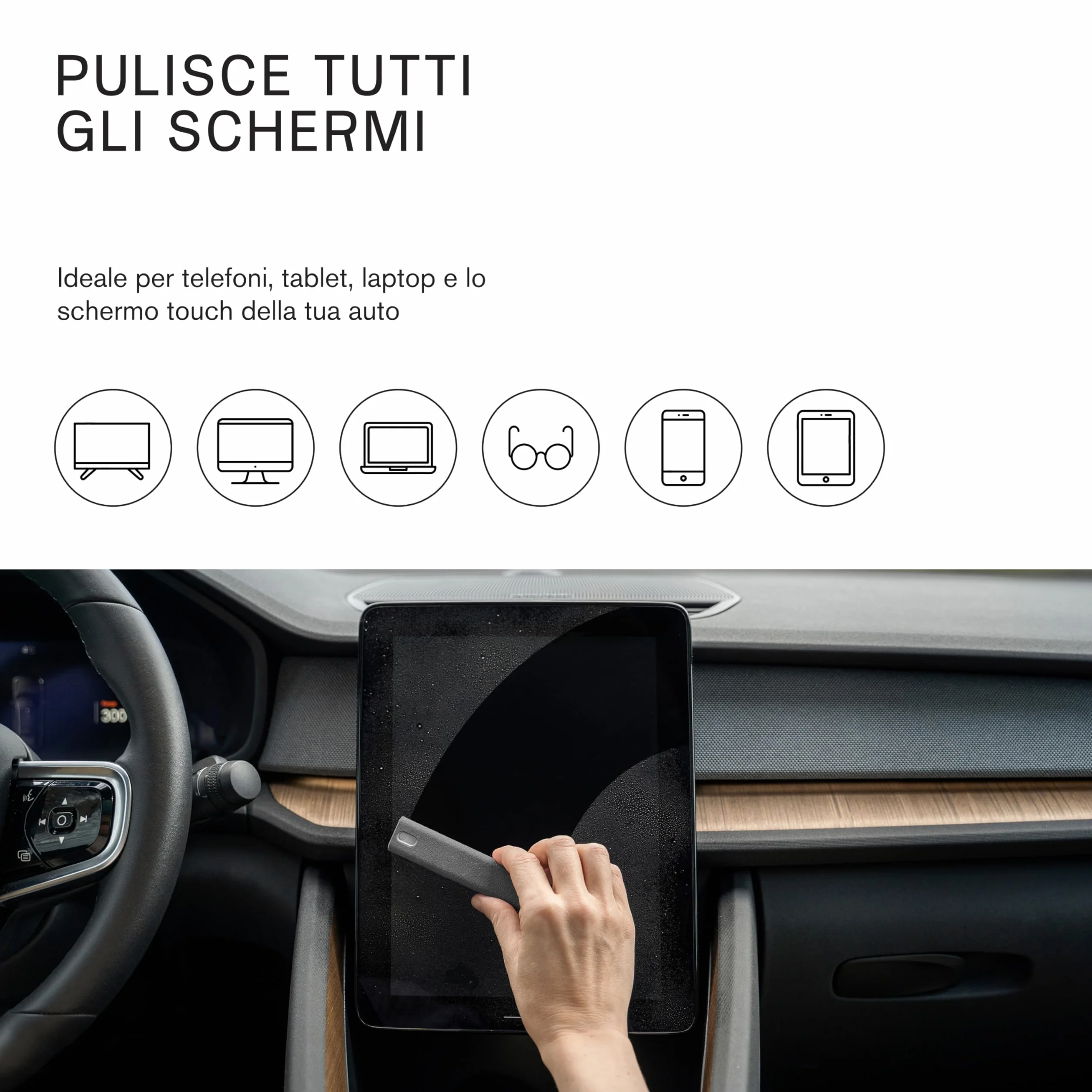 am Set di pulizia per cellulare spray detergente schermi all-in-one display auto smartphone tablet PC pulitore confezioni 1 o 3 grigio