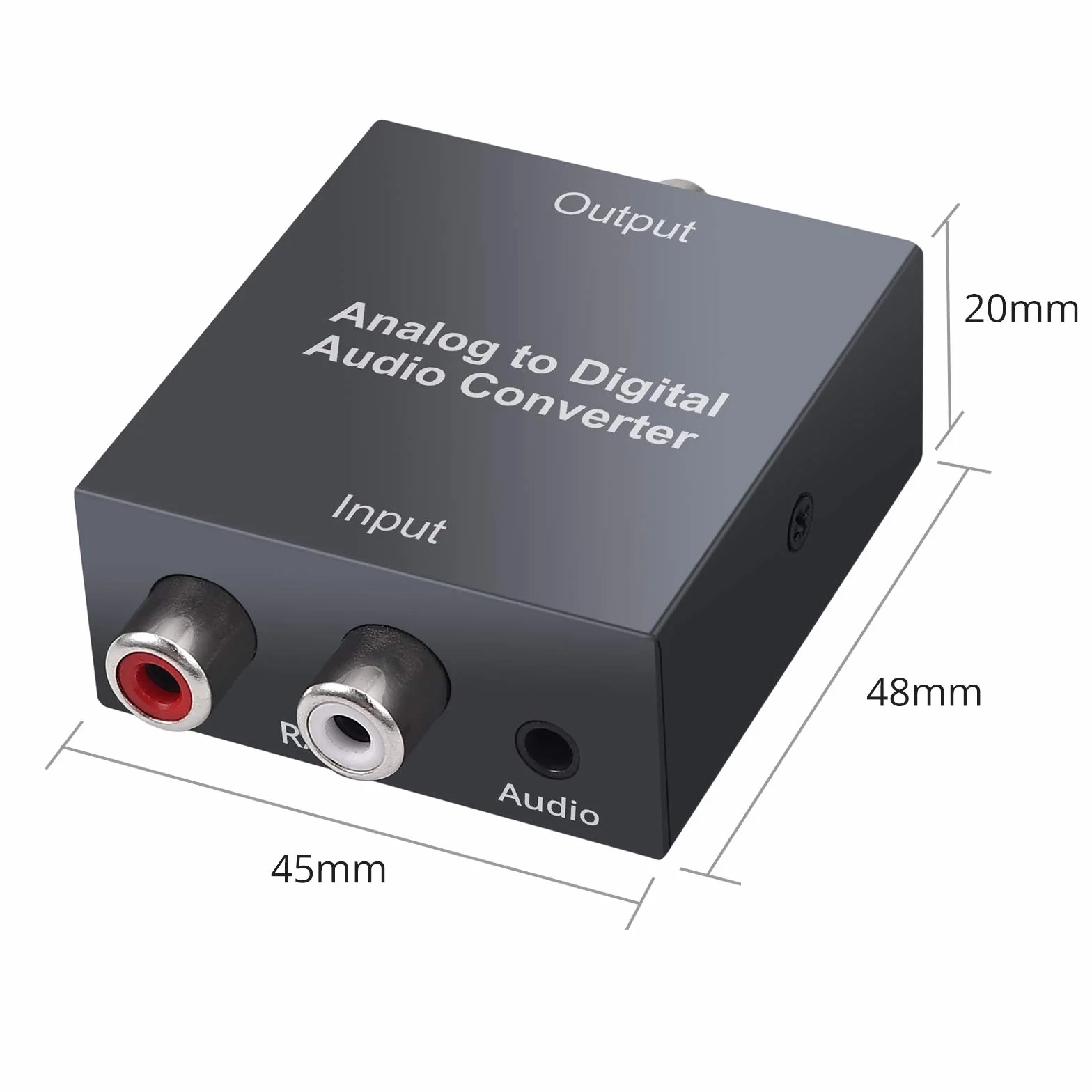 PROZOR Convertitore Audio Analogico a Digitale RCA Jack 3.5mm AUX a Toslink Ottico Coassiale con Cavo Ottico OD 4.0 per PS3 Blu-ray HD DVD AV