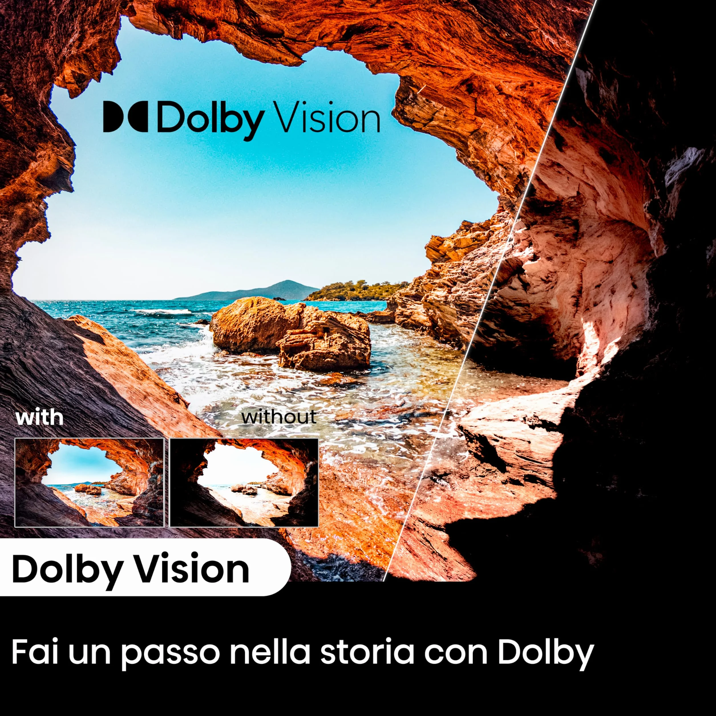Hisense TV 55" 4K Ultra HD 55E63NT, Smart TV VIDAA U7, Dolby Vision, HDR 10+, DTS Virtual:X, Game Mode Plus, Alexa Built-in, VIDAA Voice, DVB-T2/S2 HEVC 10