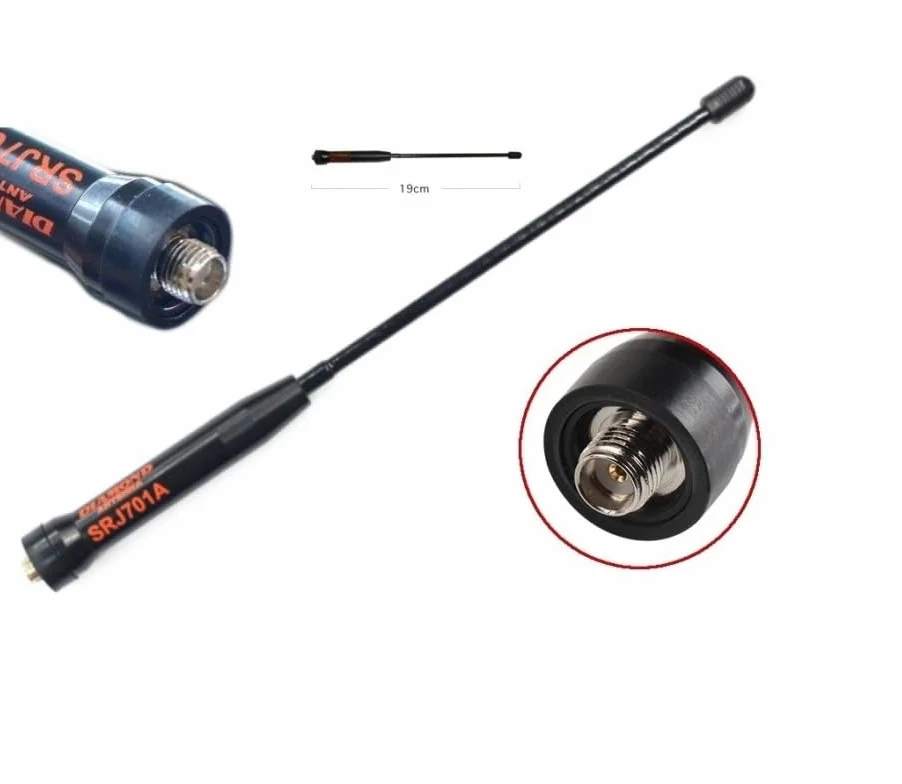 DIAMOND ORIGINALE SRJ-701A Antenna 19,0 cm 144/430 MHz RX: 150/300/450/900 MHz SMA Reverse