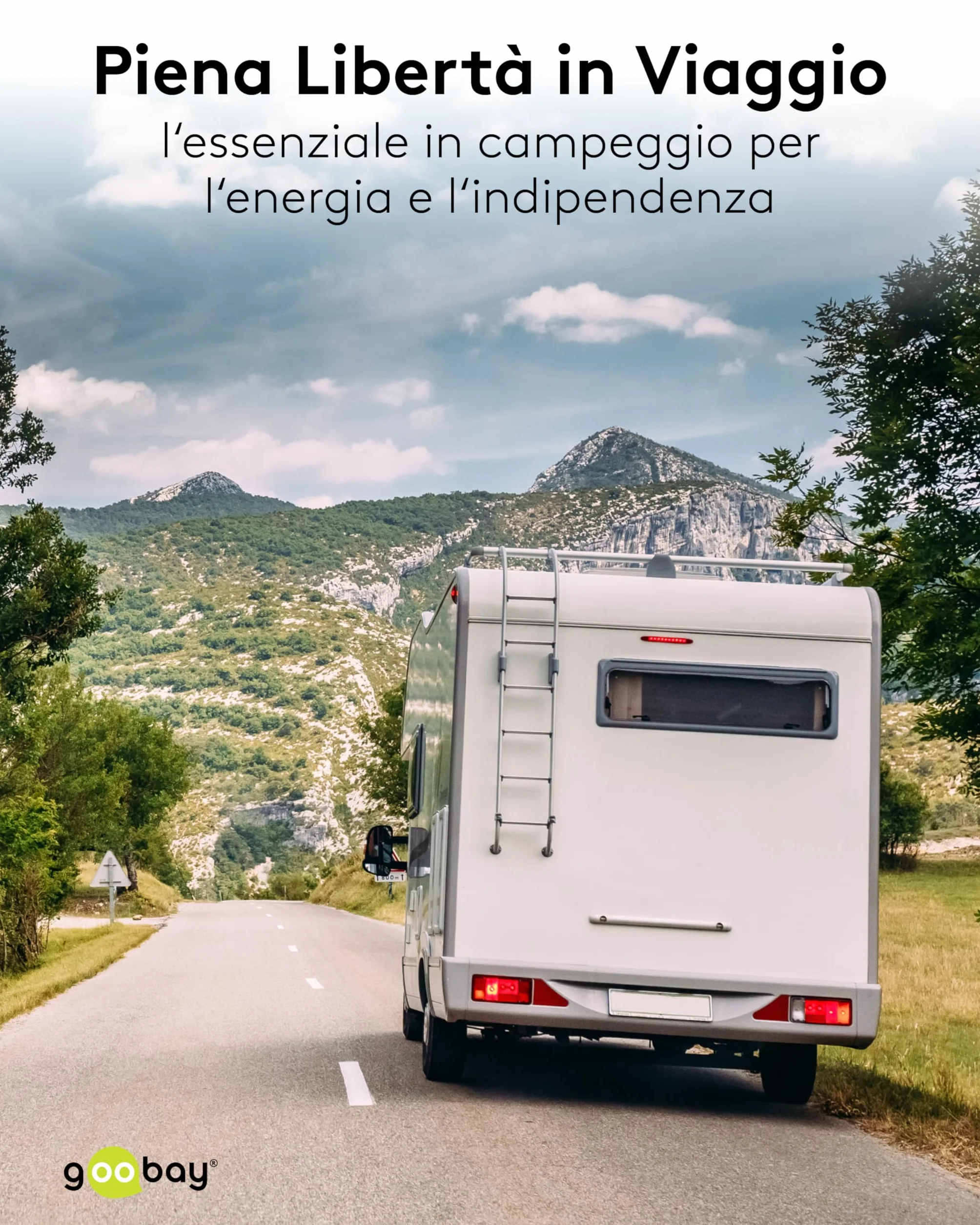 goobay Adattatore CEE per caravan, spina CEE a 2 prese CEE, portatile, con copertura protettiva, impermeabile IP44, 76236