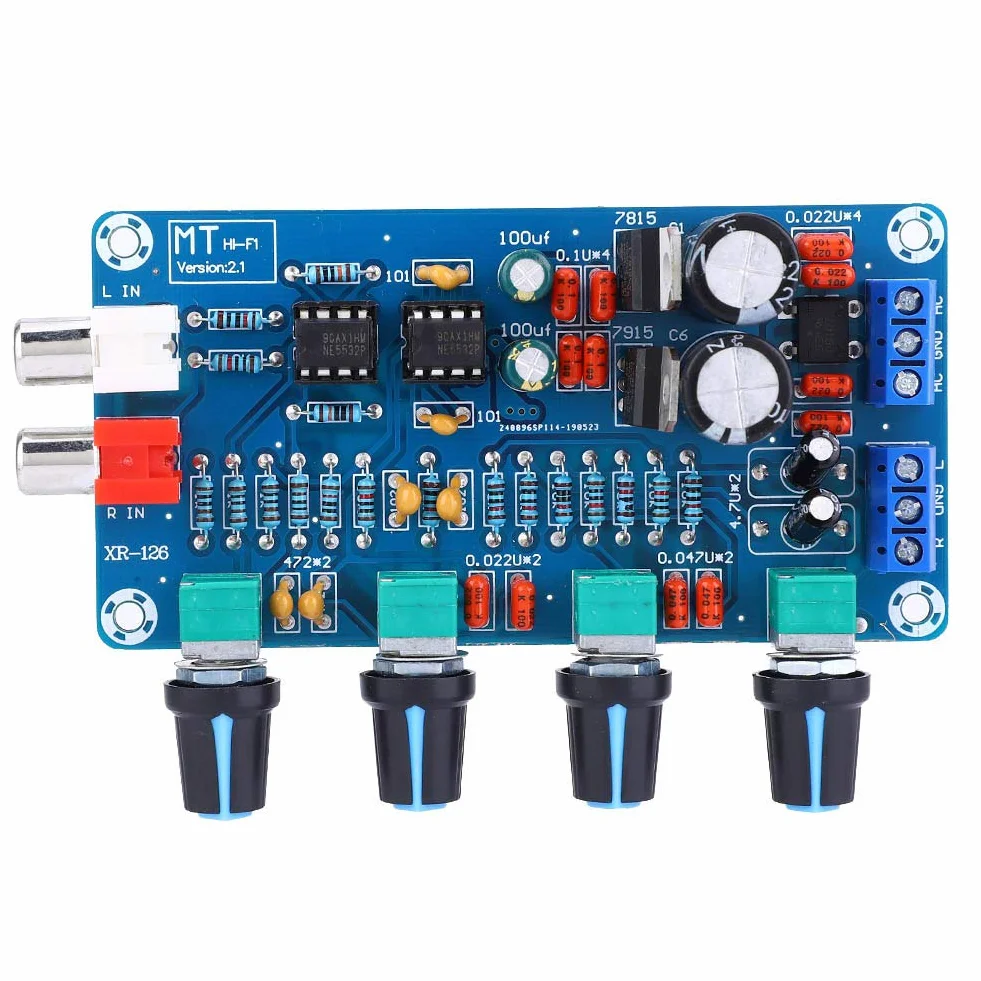 Preamplificatore NE5532 con Scheda Tonale e Volume Regolabile Bassi Medio-alti