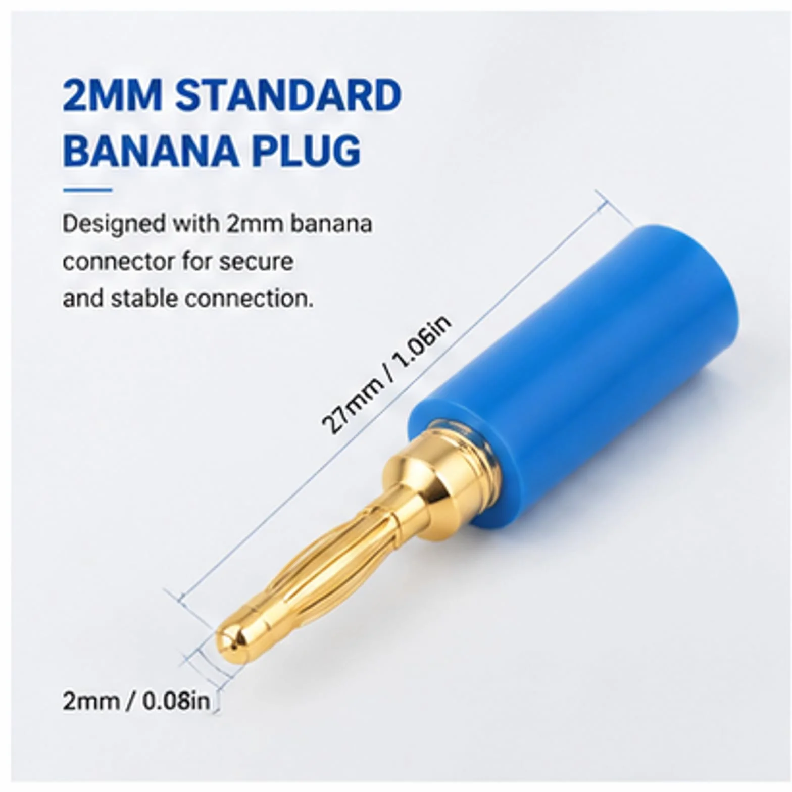 Spine a banana da 2 mm a colori misti Sonde per test altoparlanti Connettore amplificatore cavo