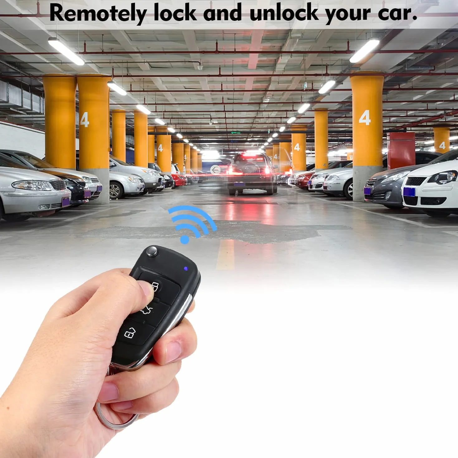 Shkalacar Chiusura Centralizzata Auto 12V Kit Telecomando Universale Sistema Allarme Senza Chiave 2 Telecomandi