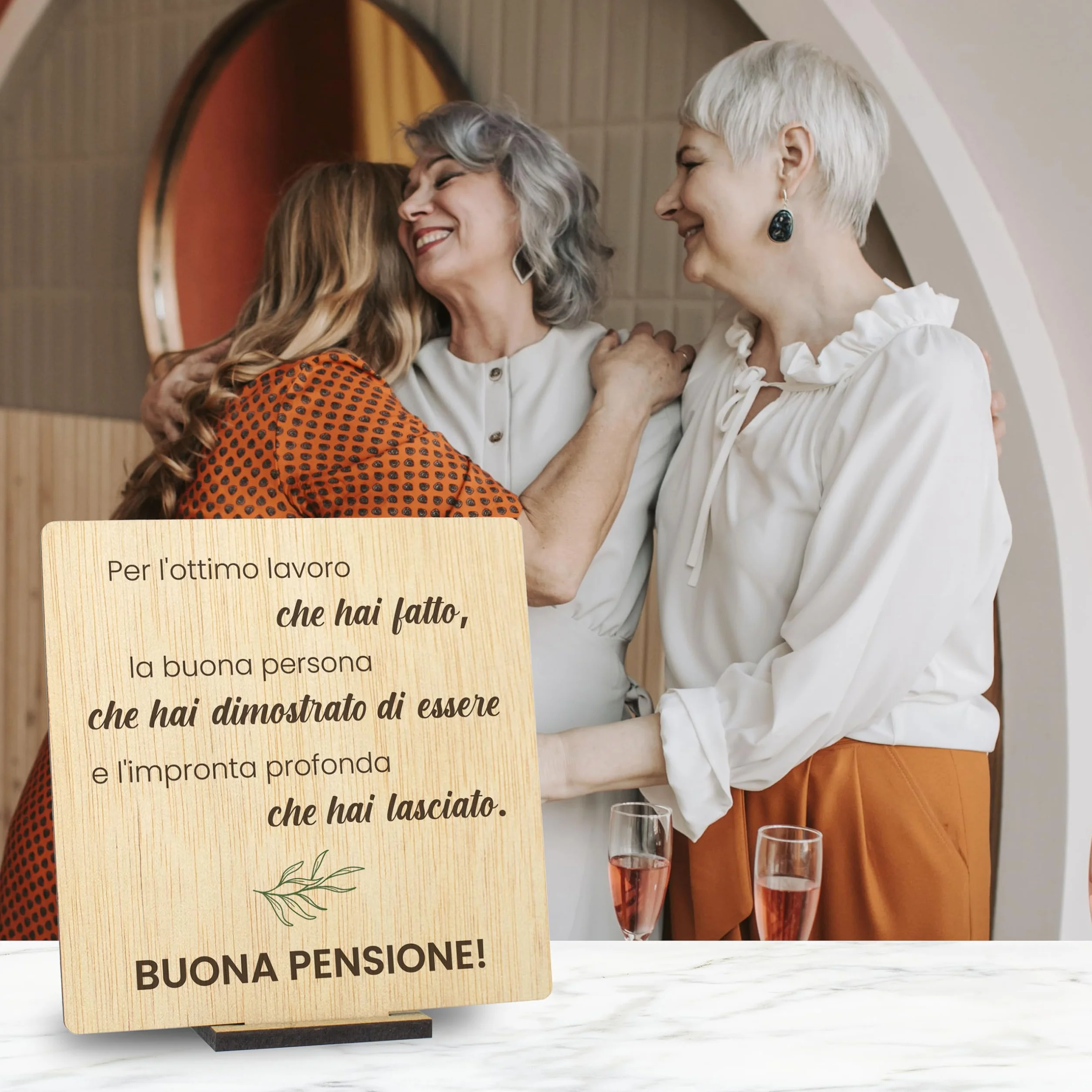 CONTRAXT Biglietto Originale per la Pensione in Legno Regalo Unico per Uomini Donne Colleghi Capoufficio Amici Insegnanti